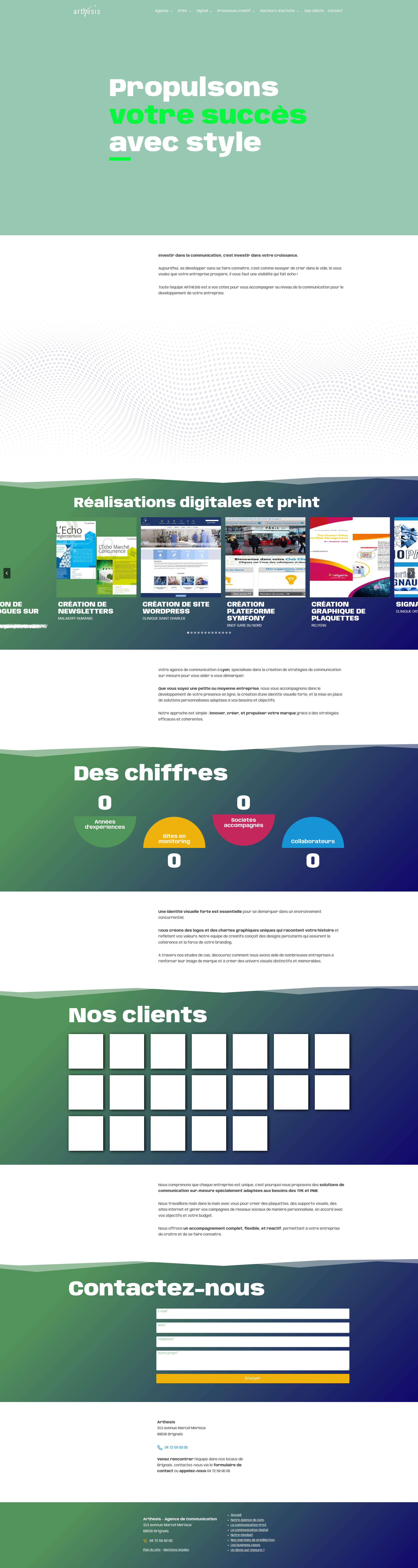 Aperçu du site
