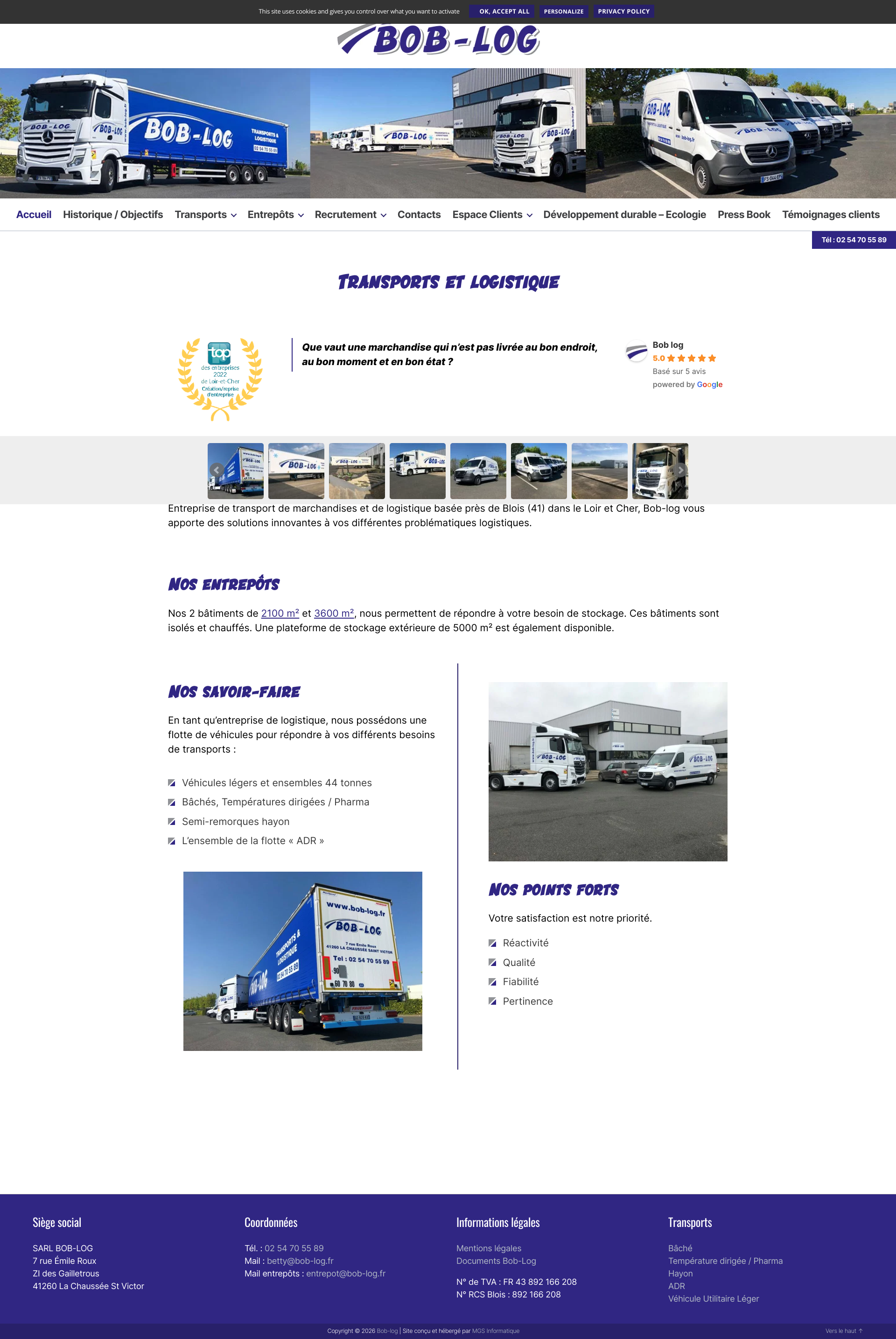 Aperçu du site
