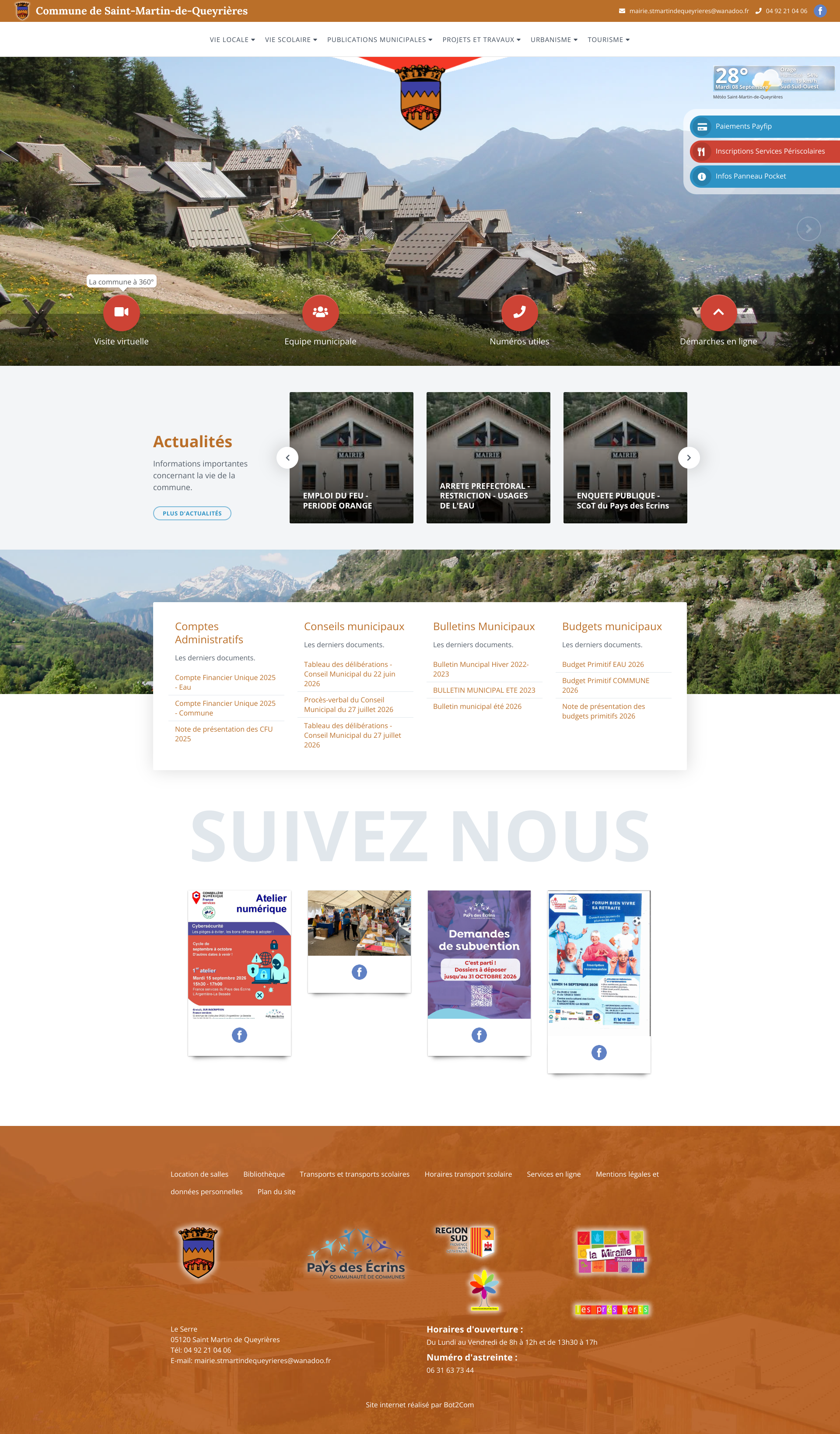 Aperçu du site