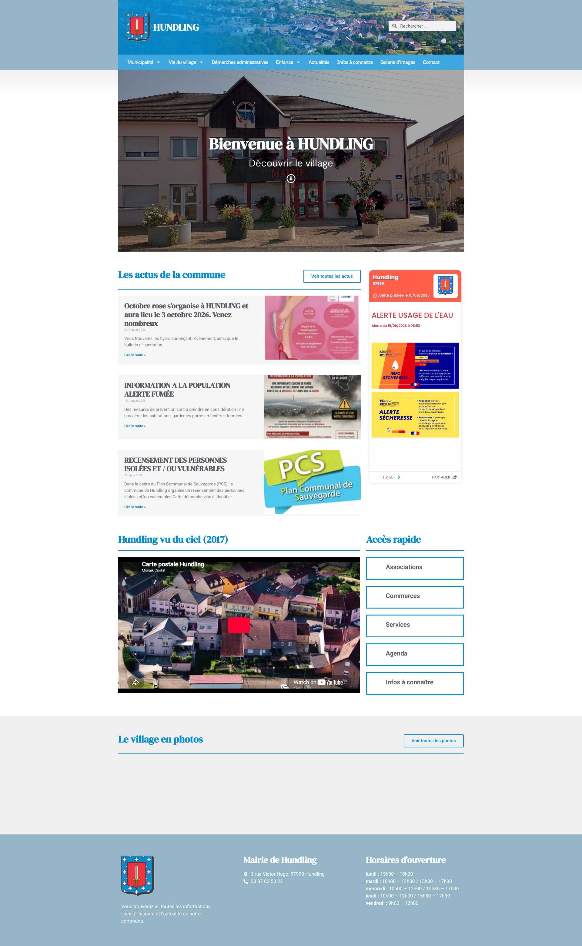 Aperçu du site