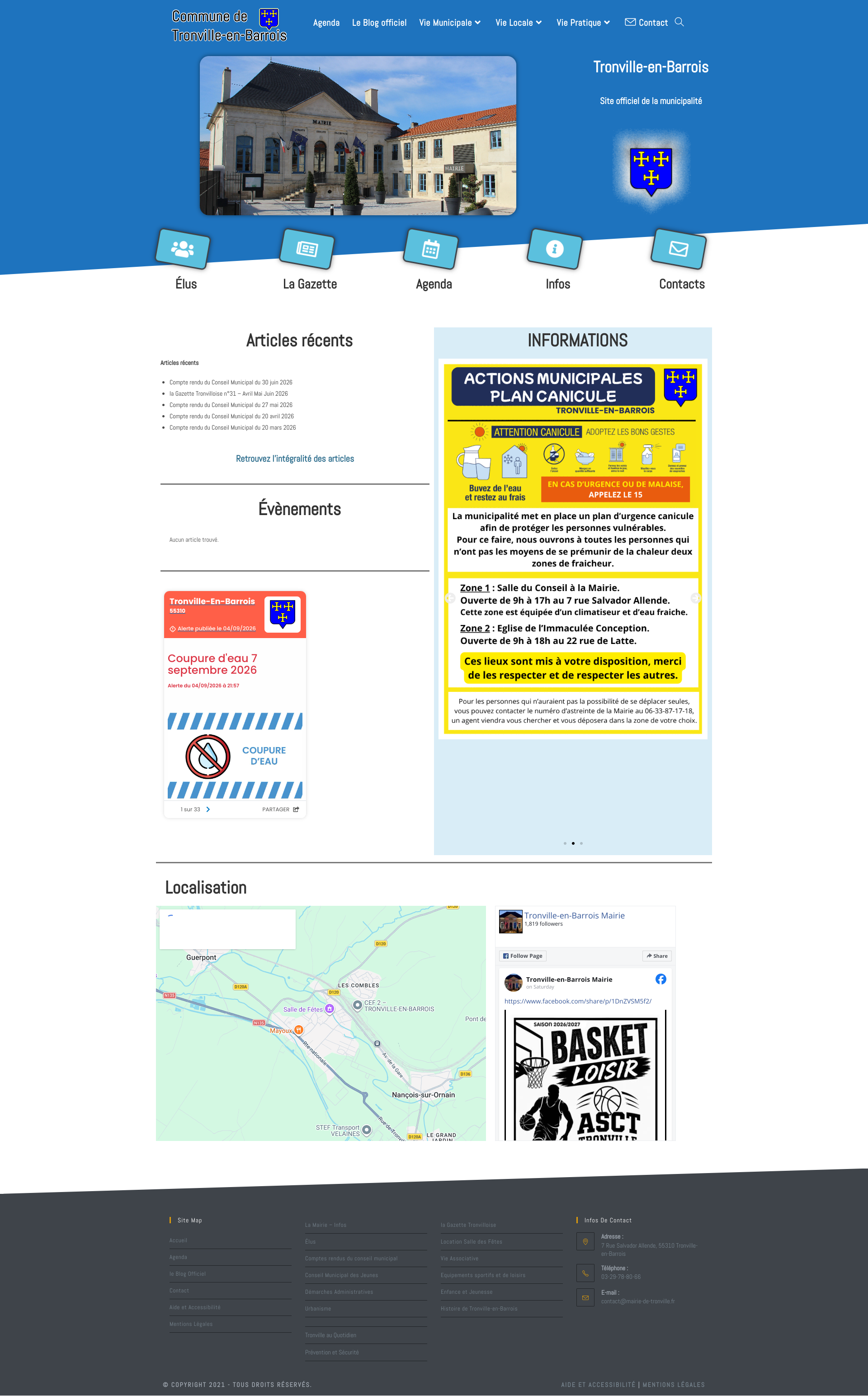 Aperçu du site