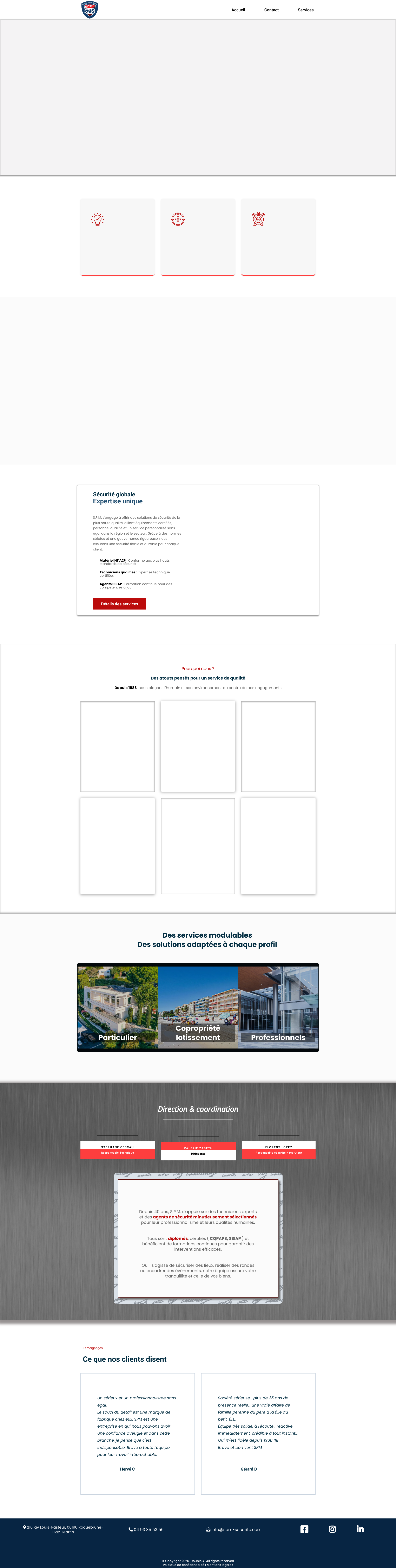 Aperçu du site