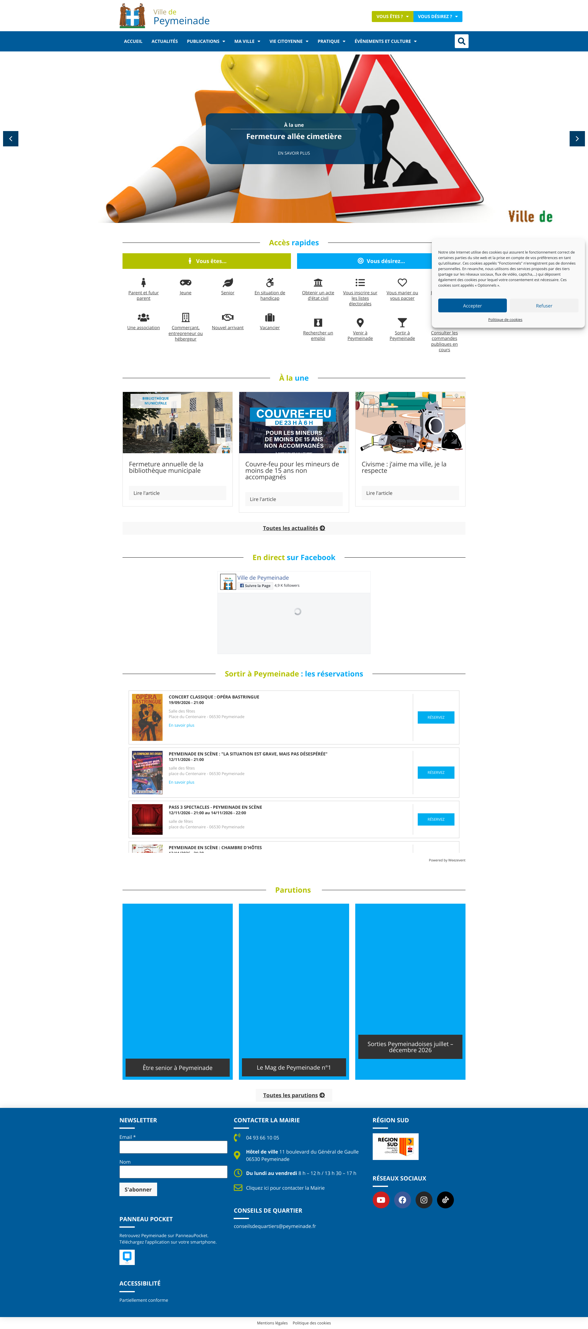 Aperçu du site