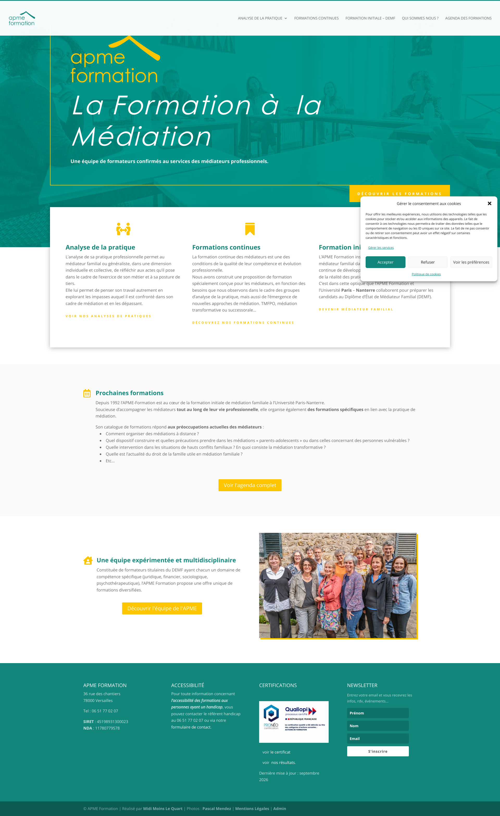 Aperçu du site