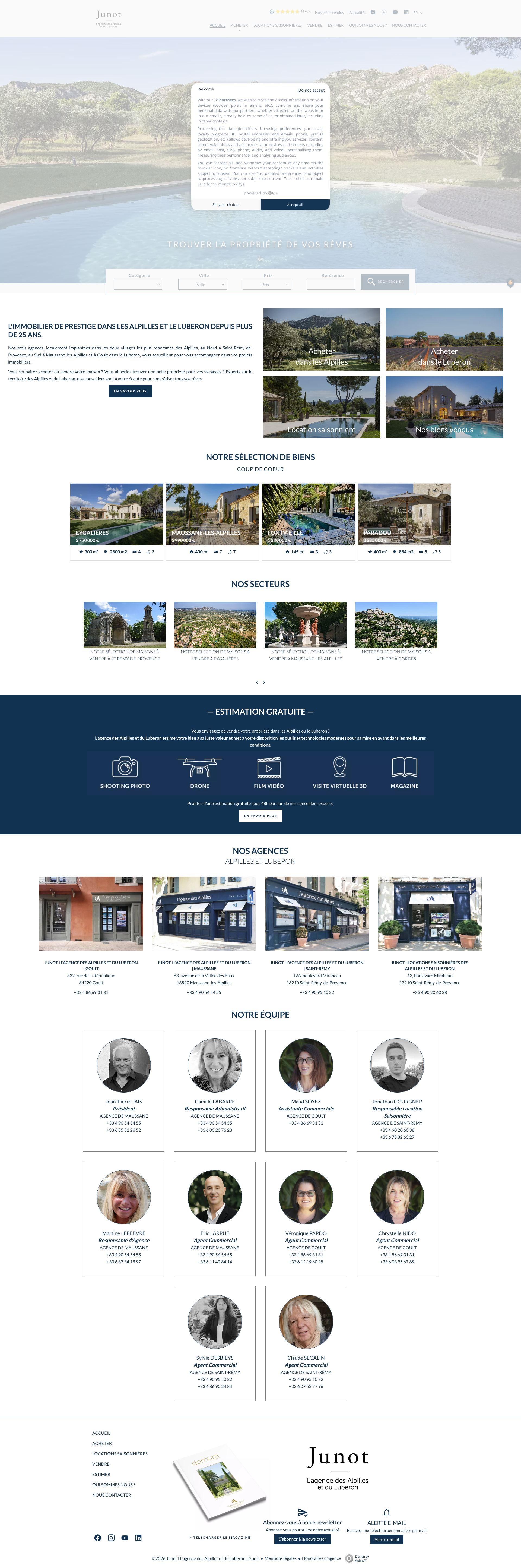 Aperçu du site