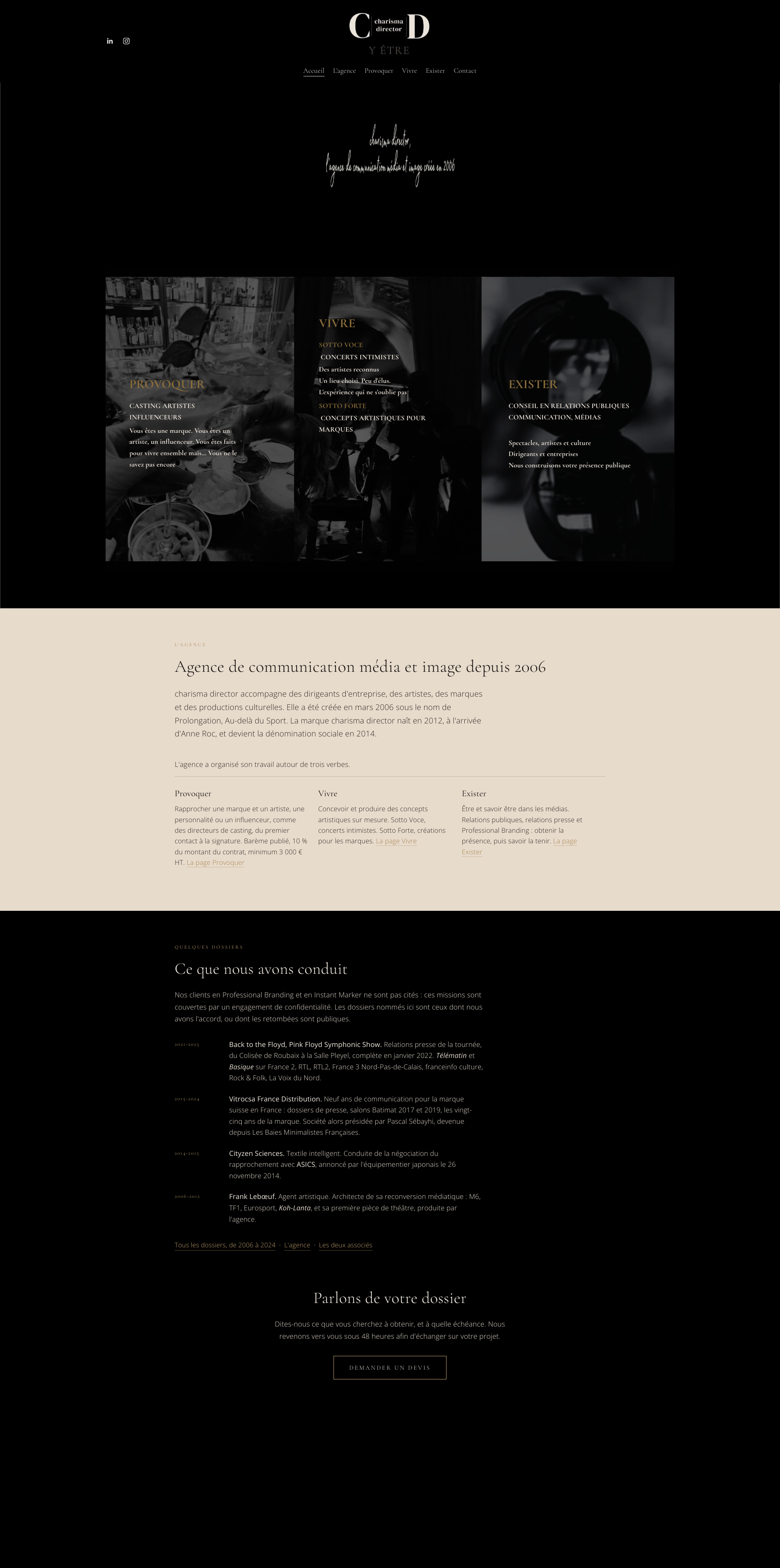 Aperçu du site