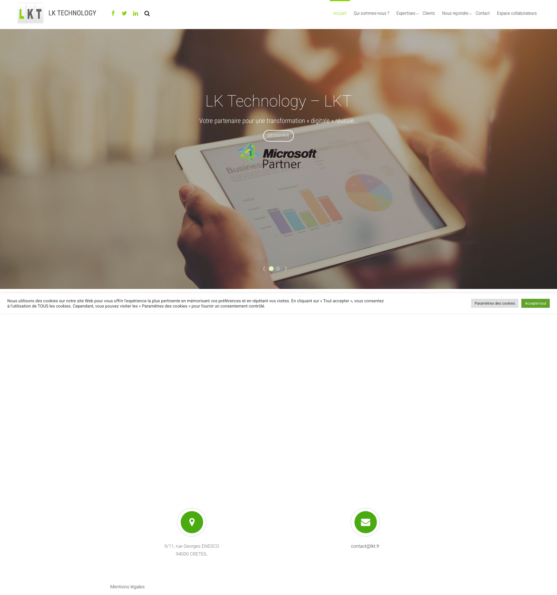 Aperçu du site