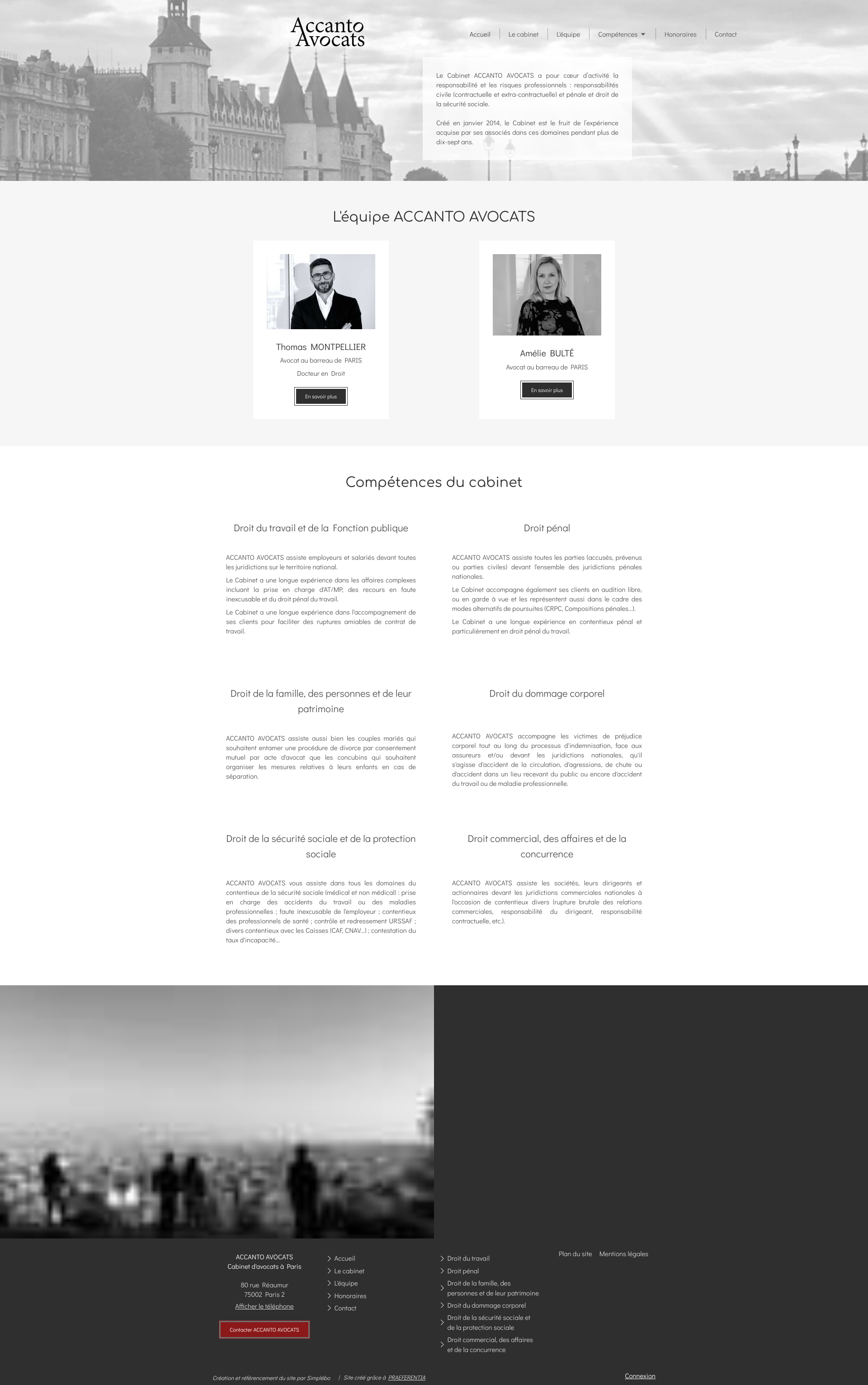Aperçu du site