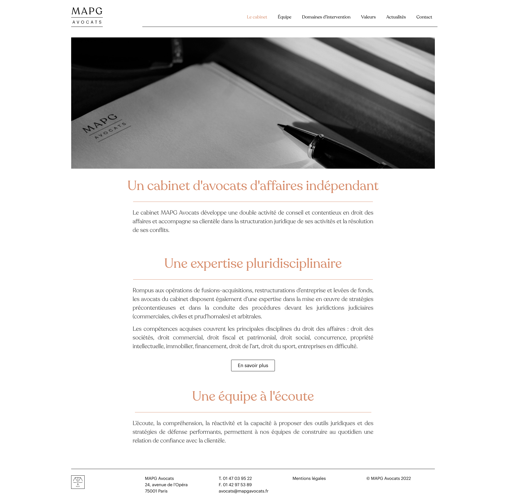 Aperçu du site