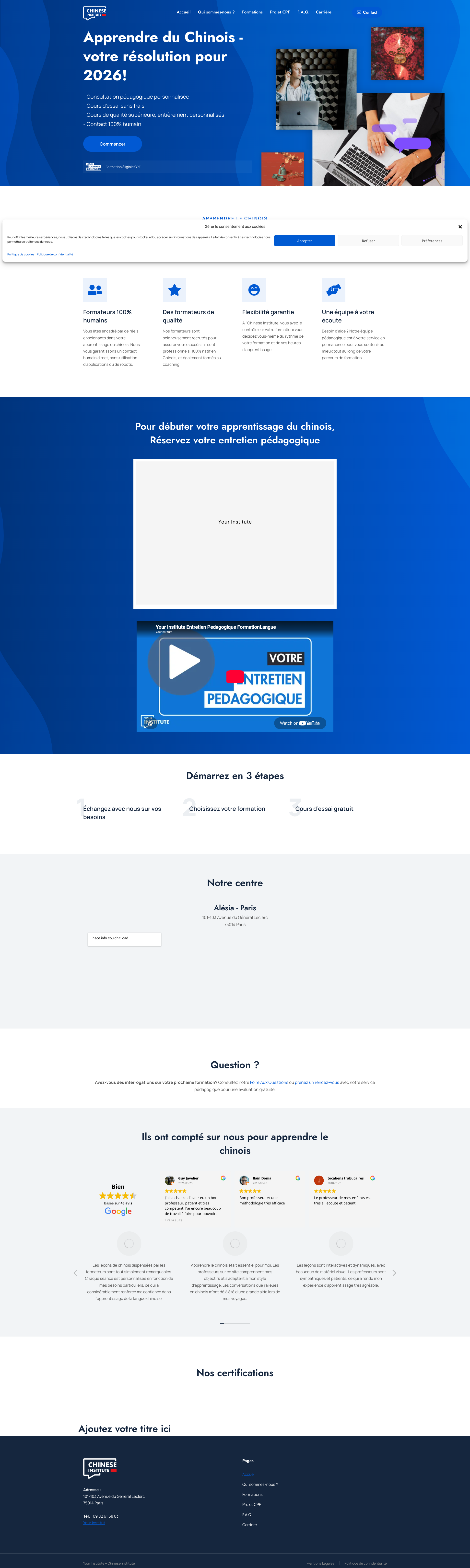 Aperçu du site