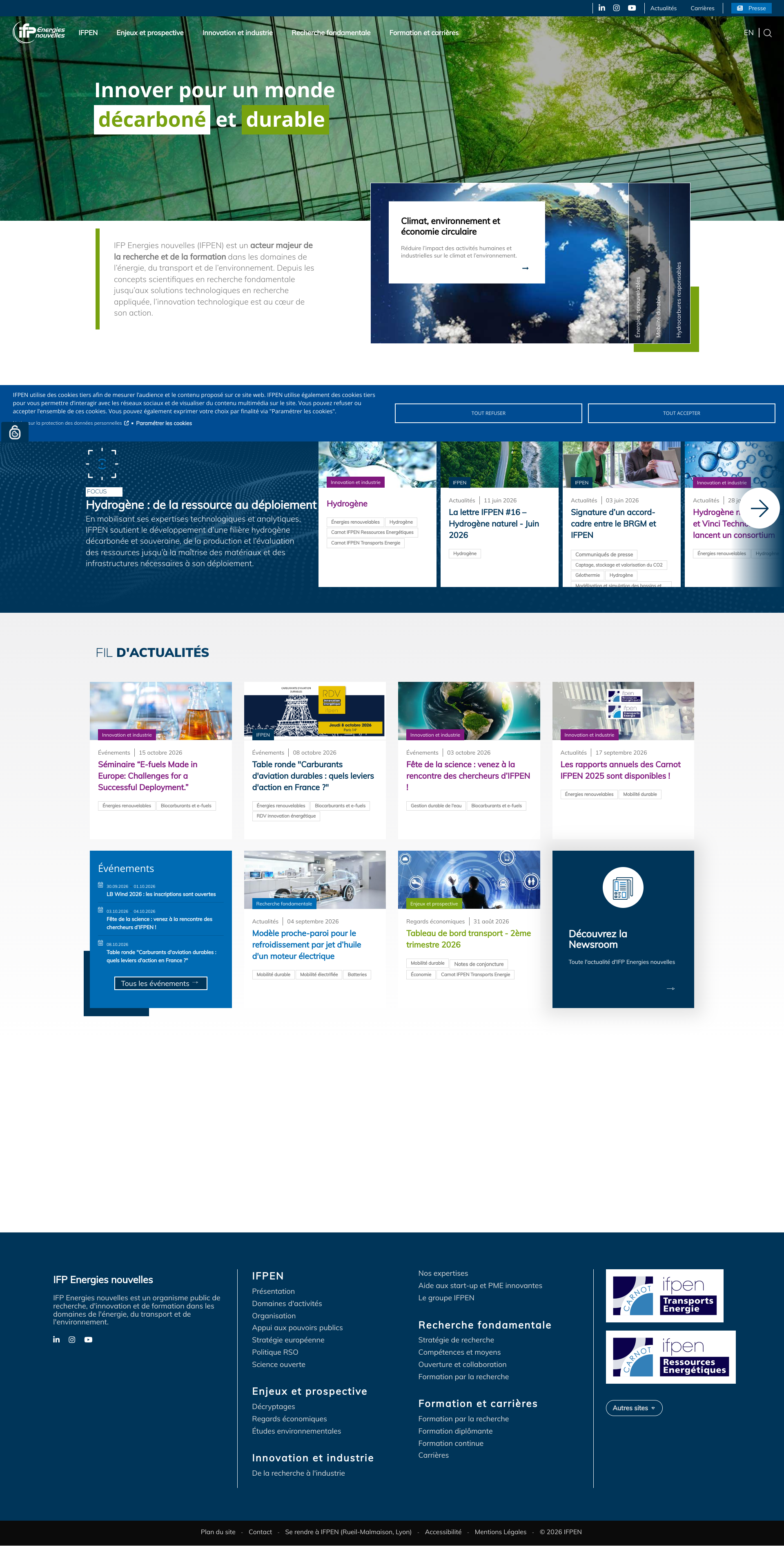 Aperçu du site