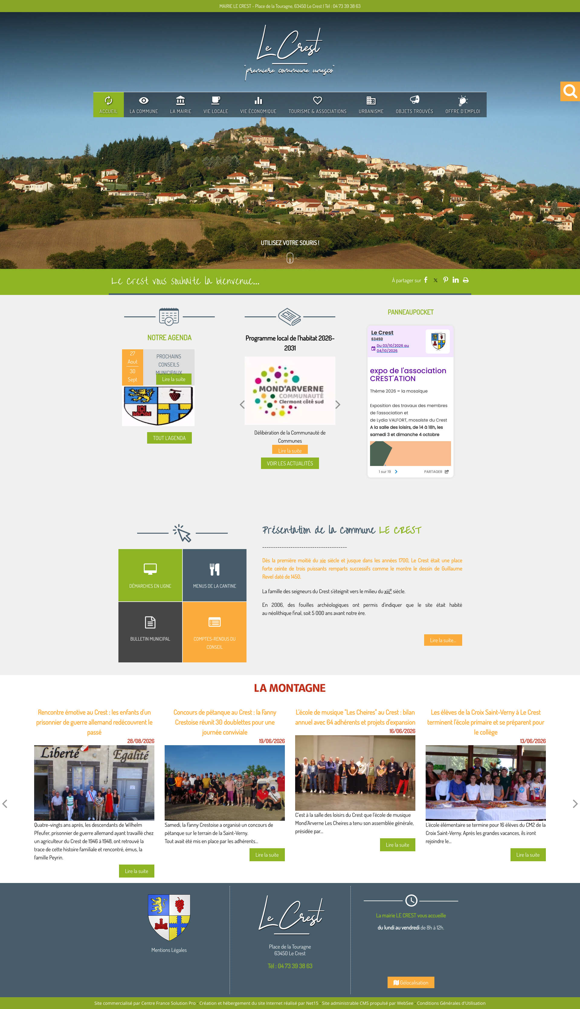 Aperçu du site