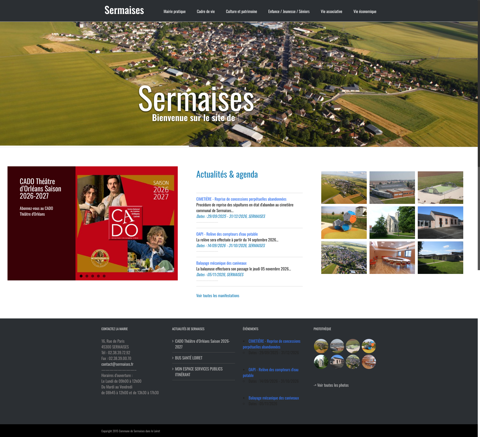 Aperçu du site
