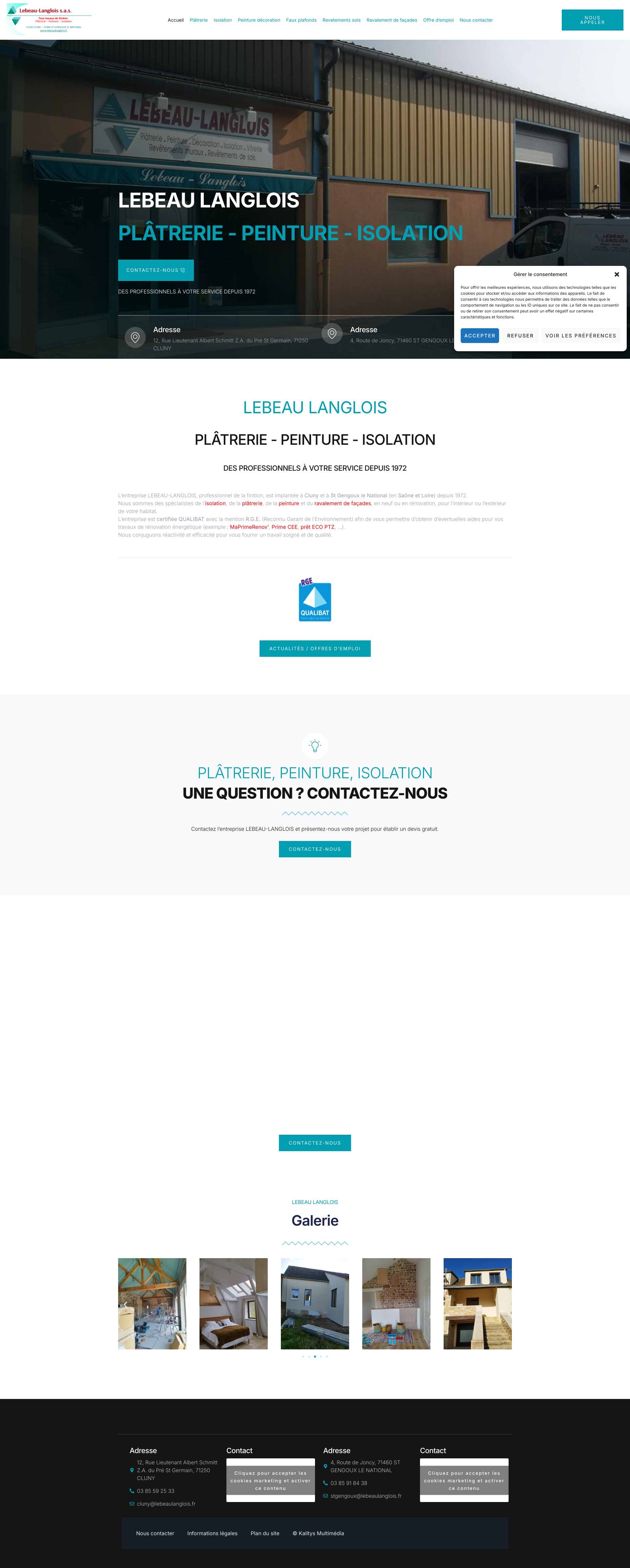 Aperçu du site
