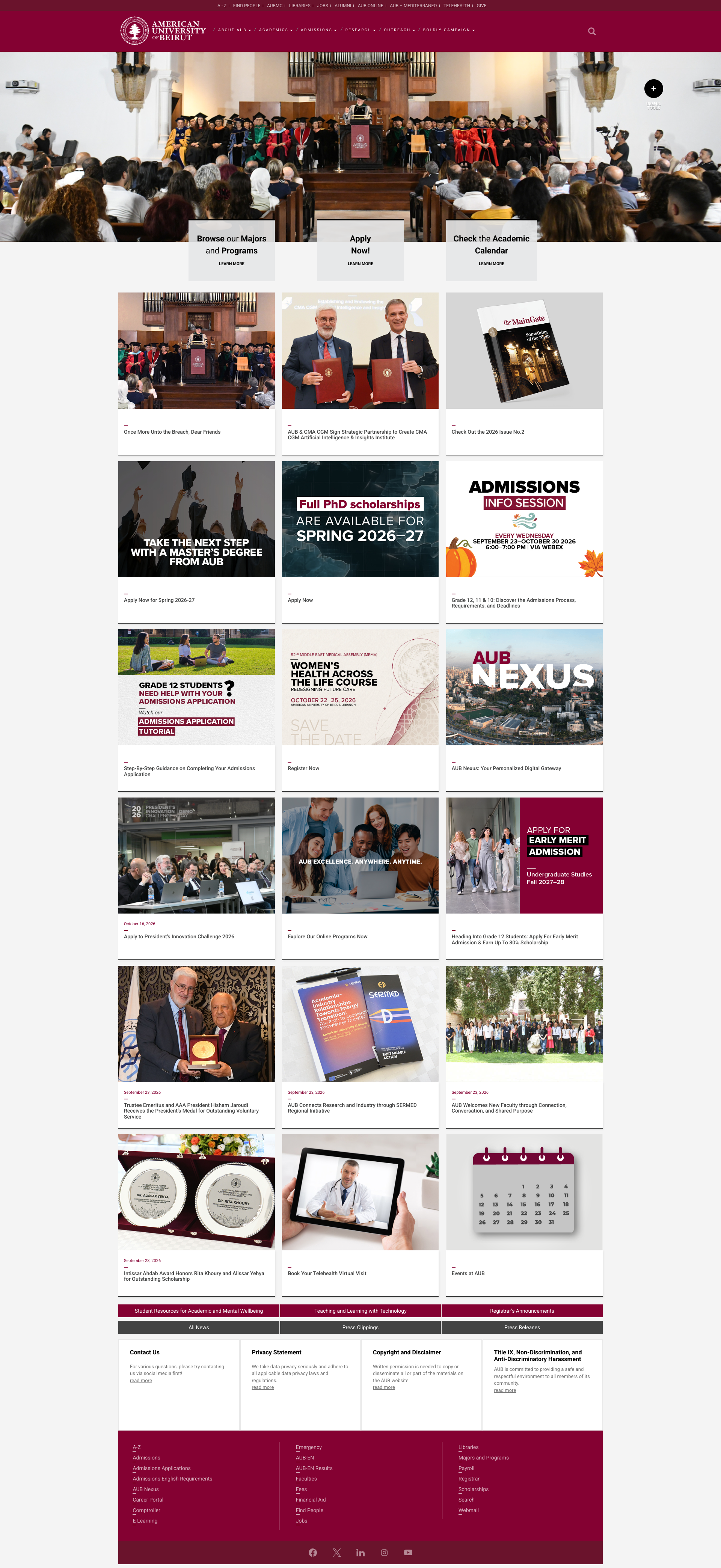 Aperçu du site