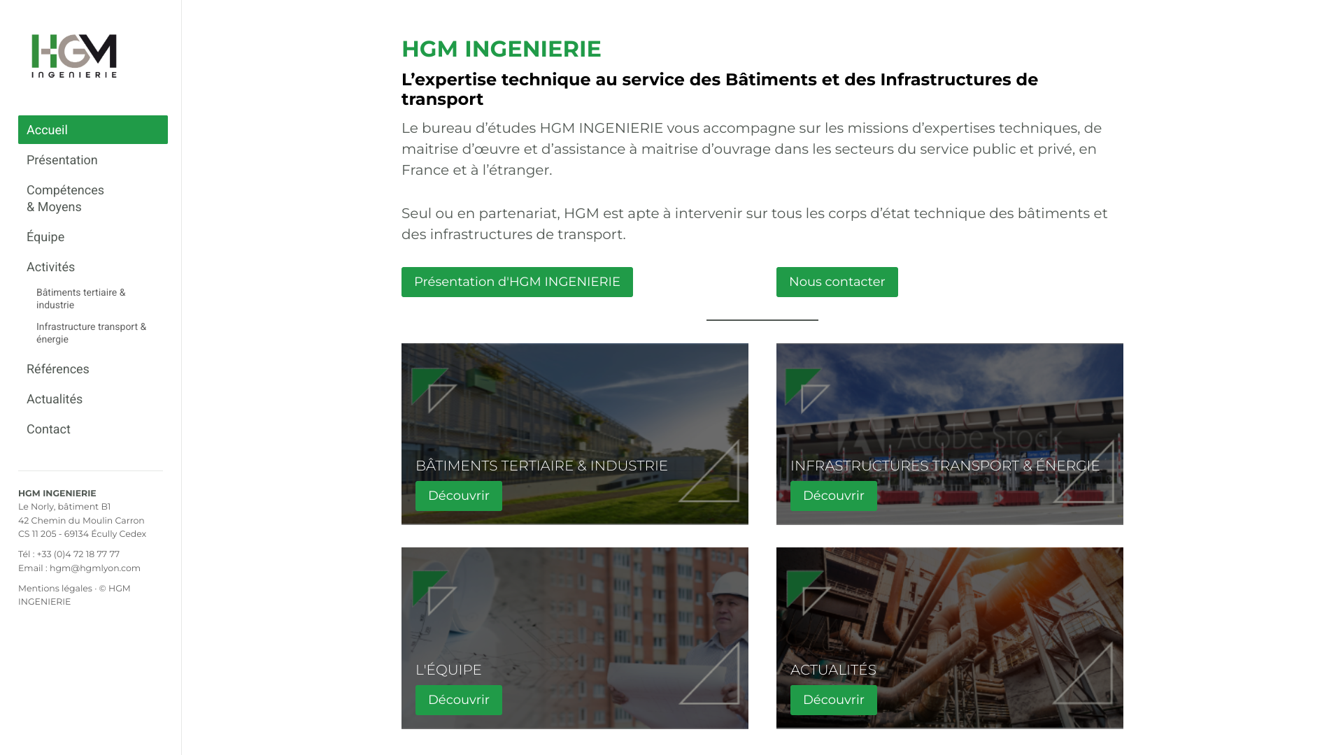 Aperçu du site