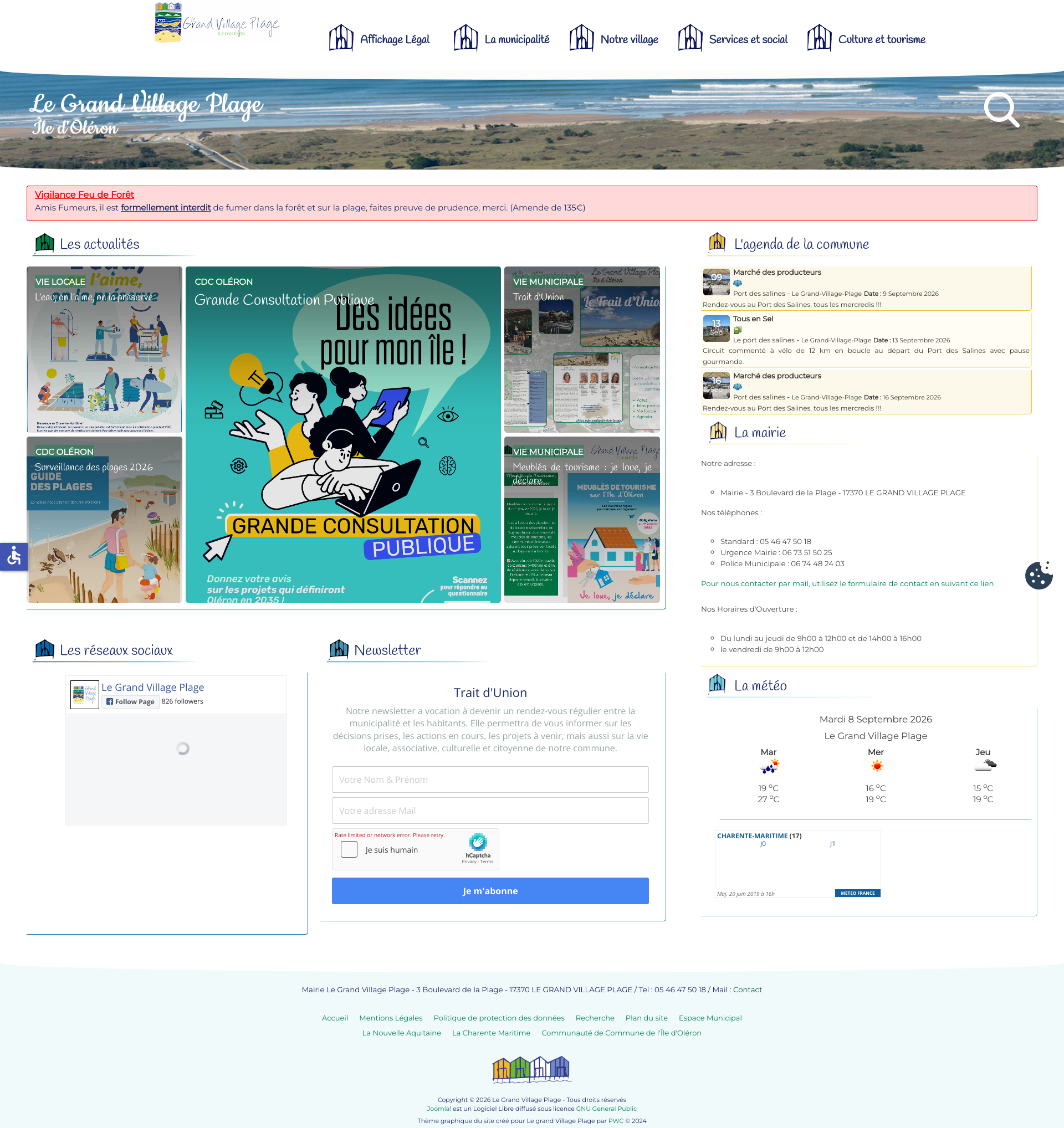 Aperçu du site