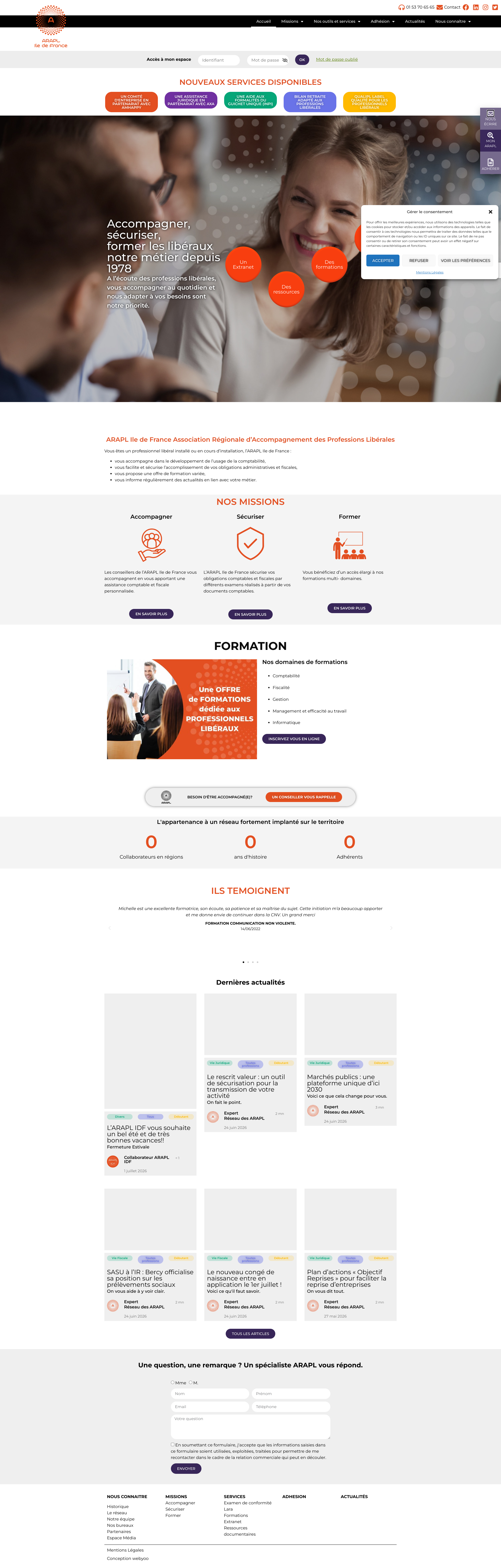 Aperçu du site