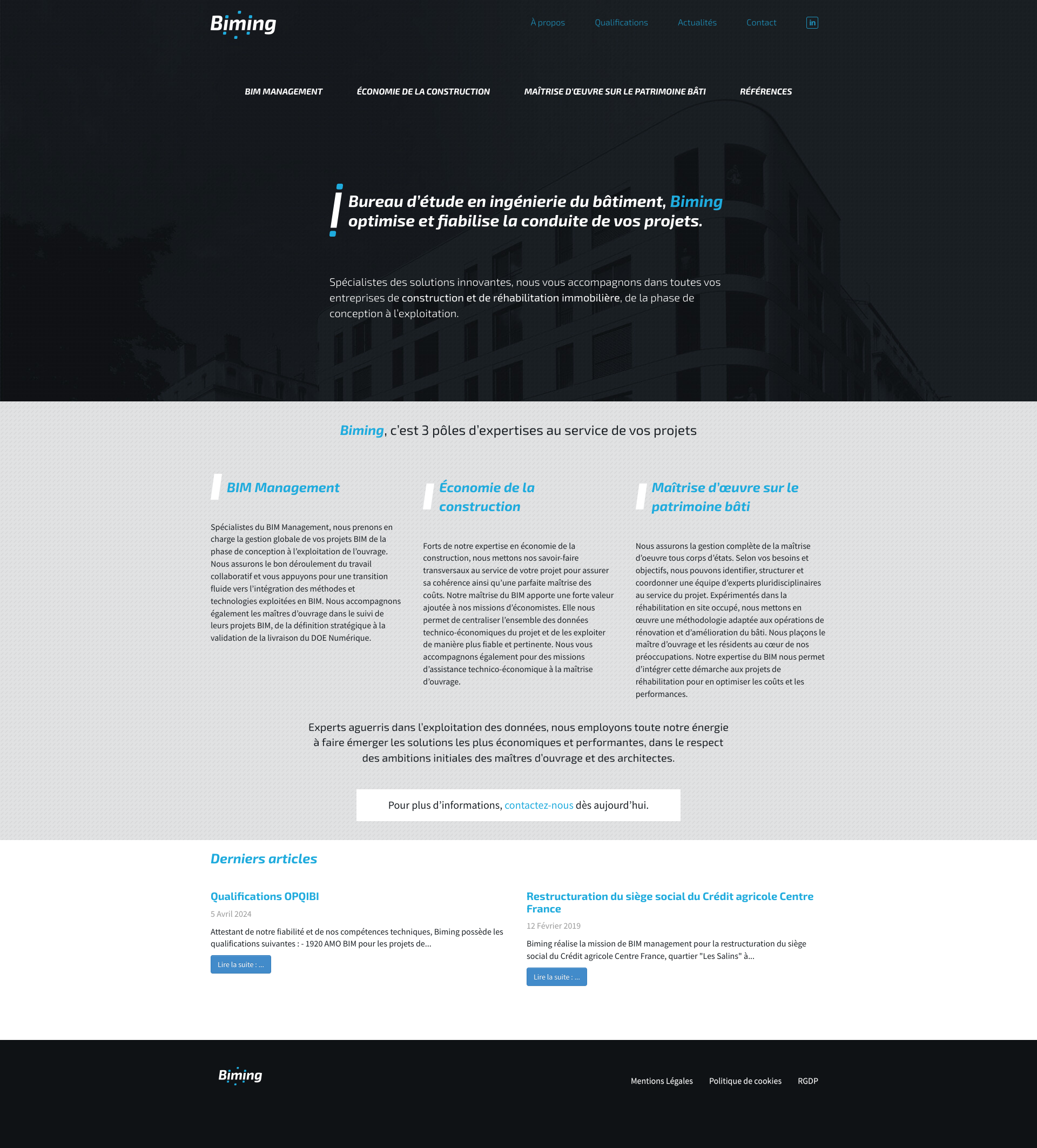 Aperçu du site