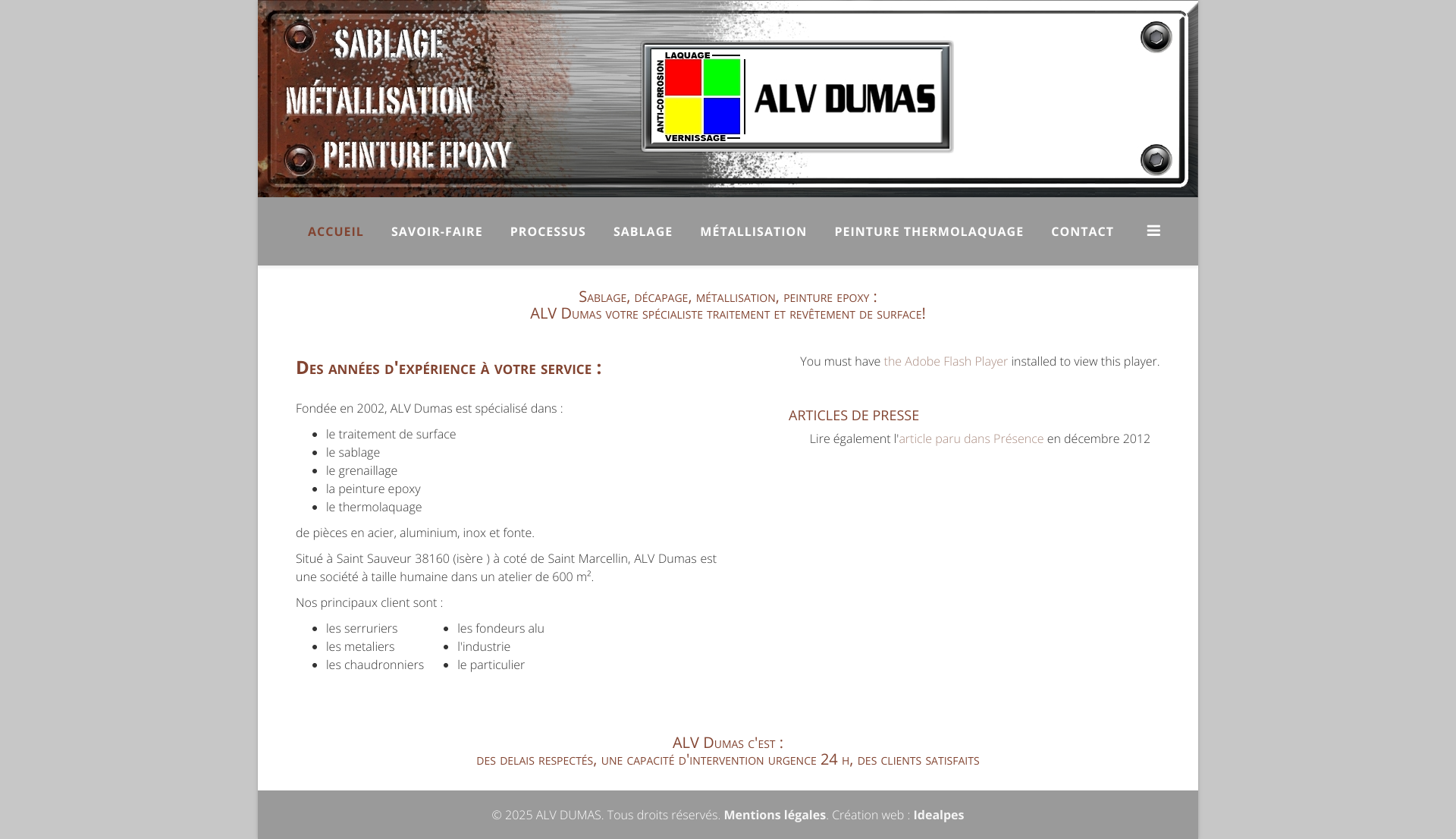 Aperçu du site