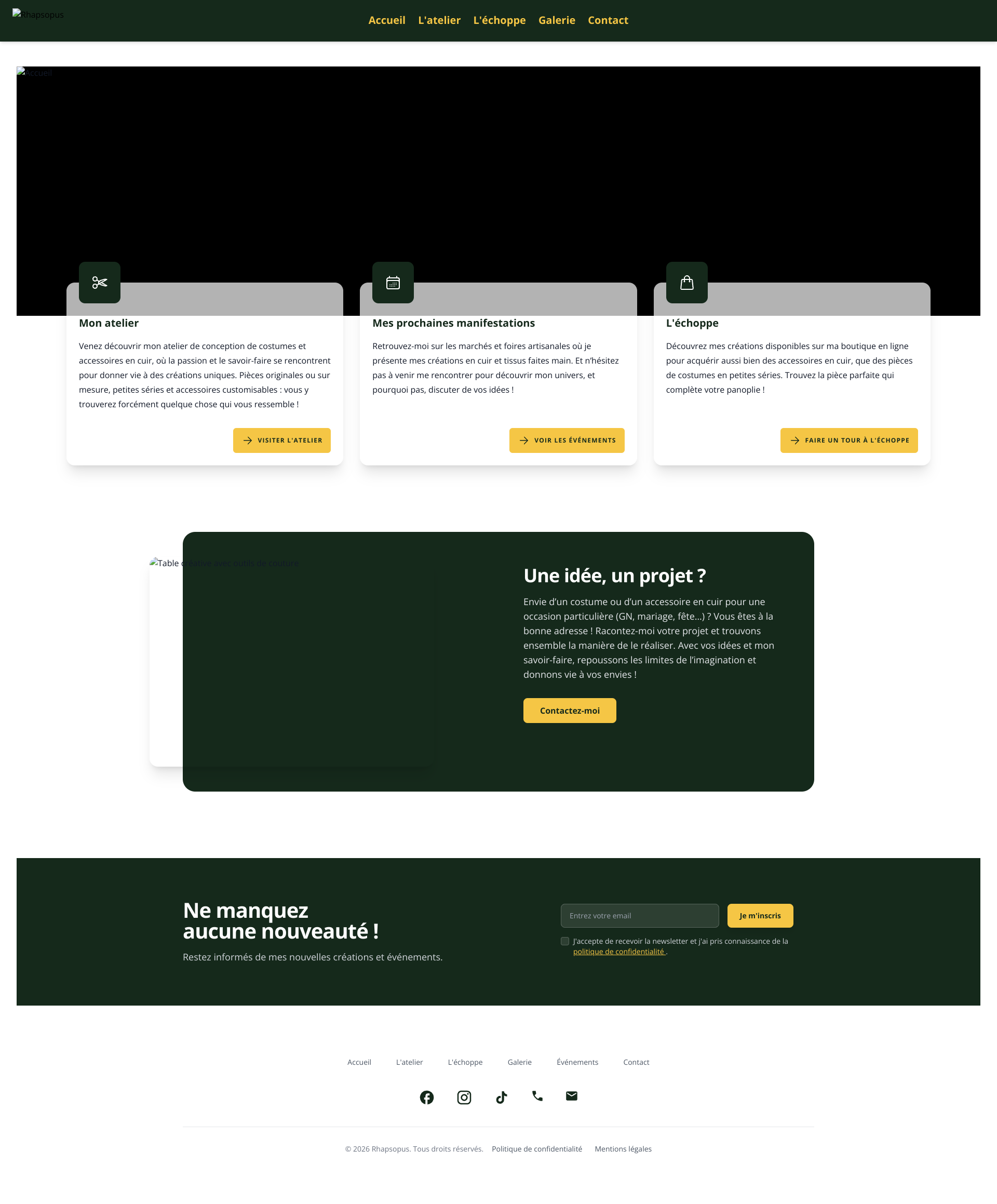 Aperçu du site