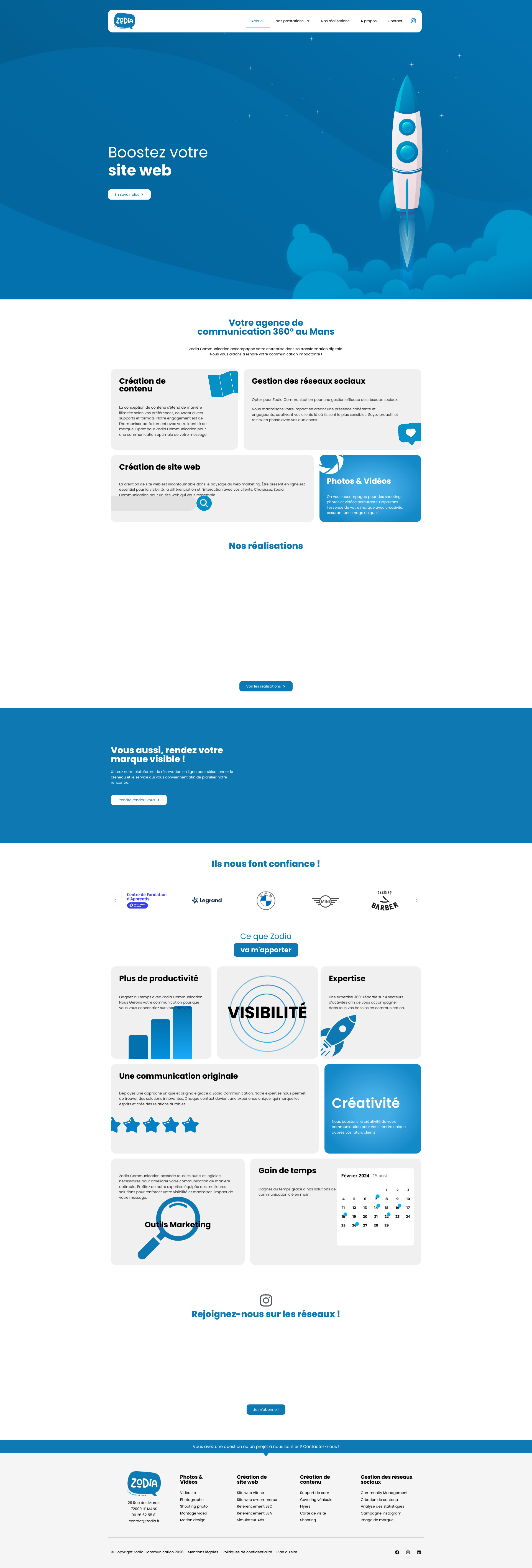 Aperçu du site