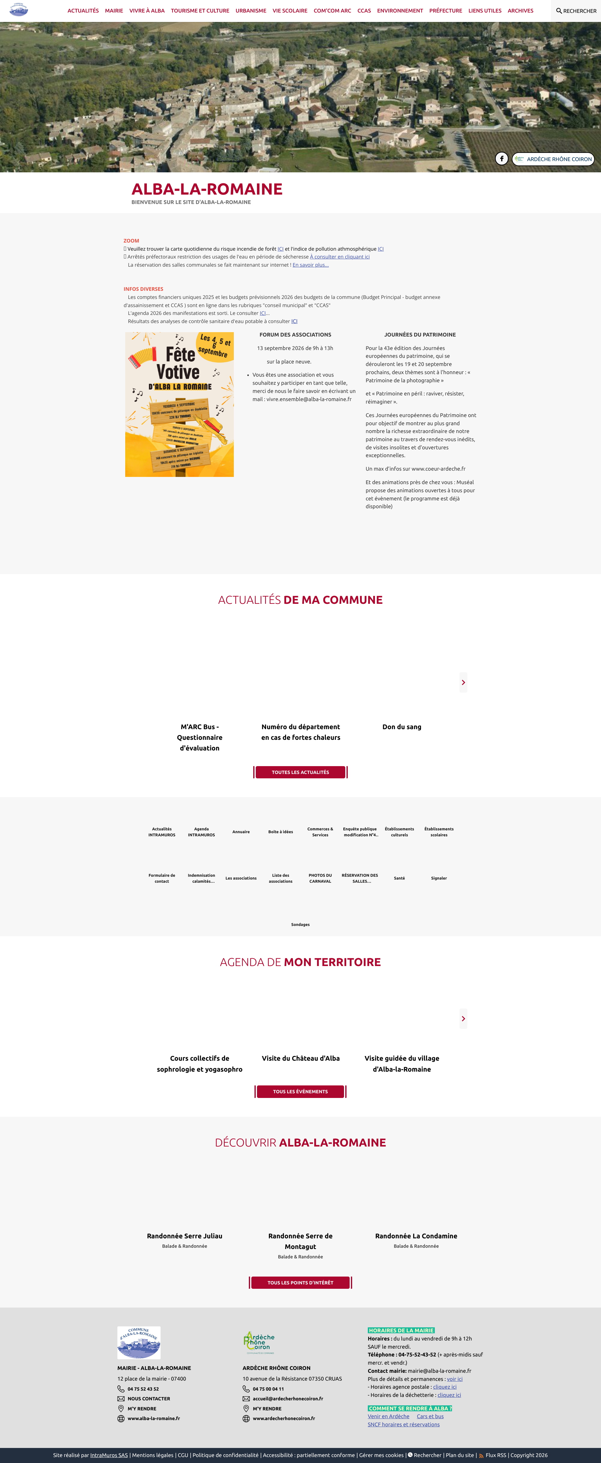 Aperçu du site