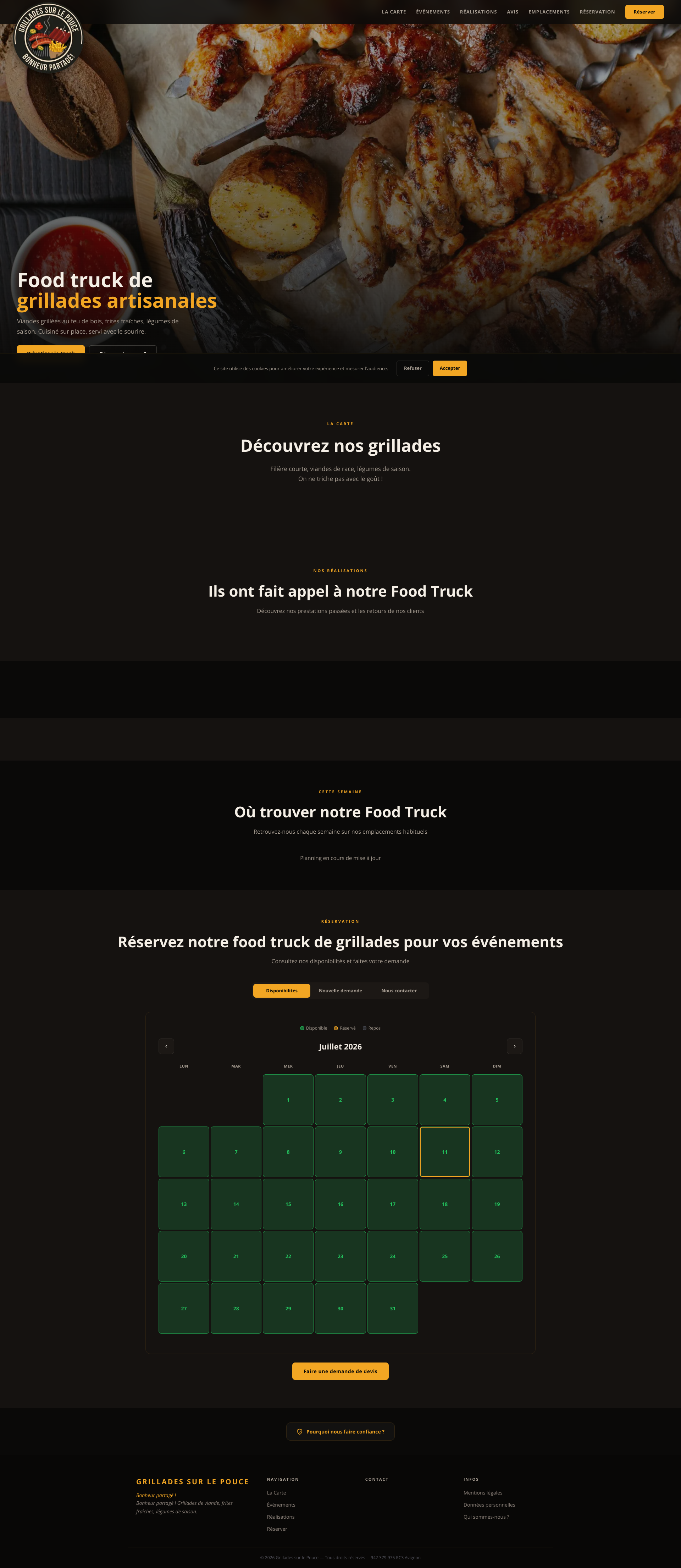 Aperçu du site
