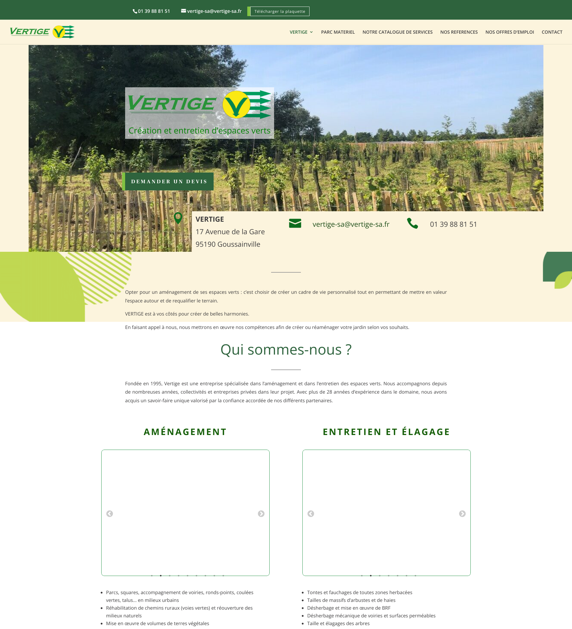 Aperçu du site