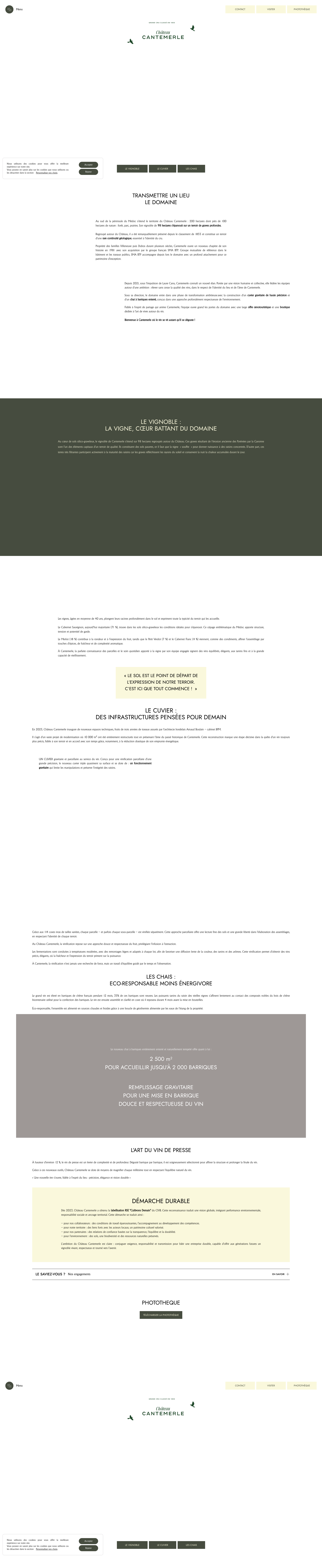 Aperçu du site