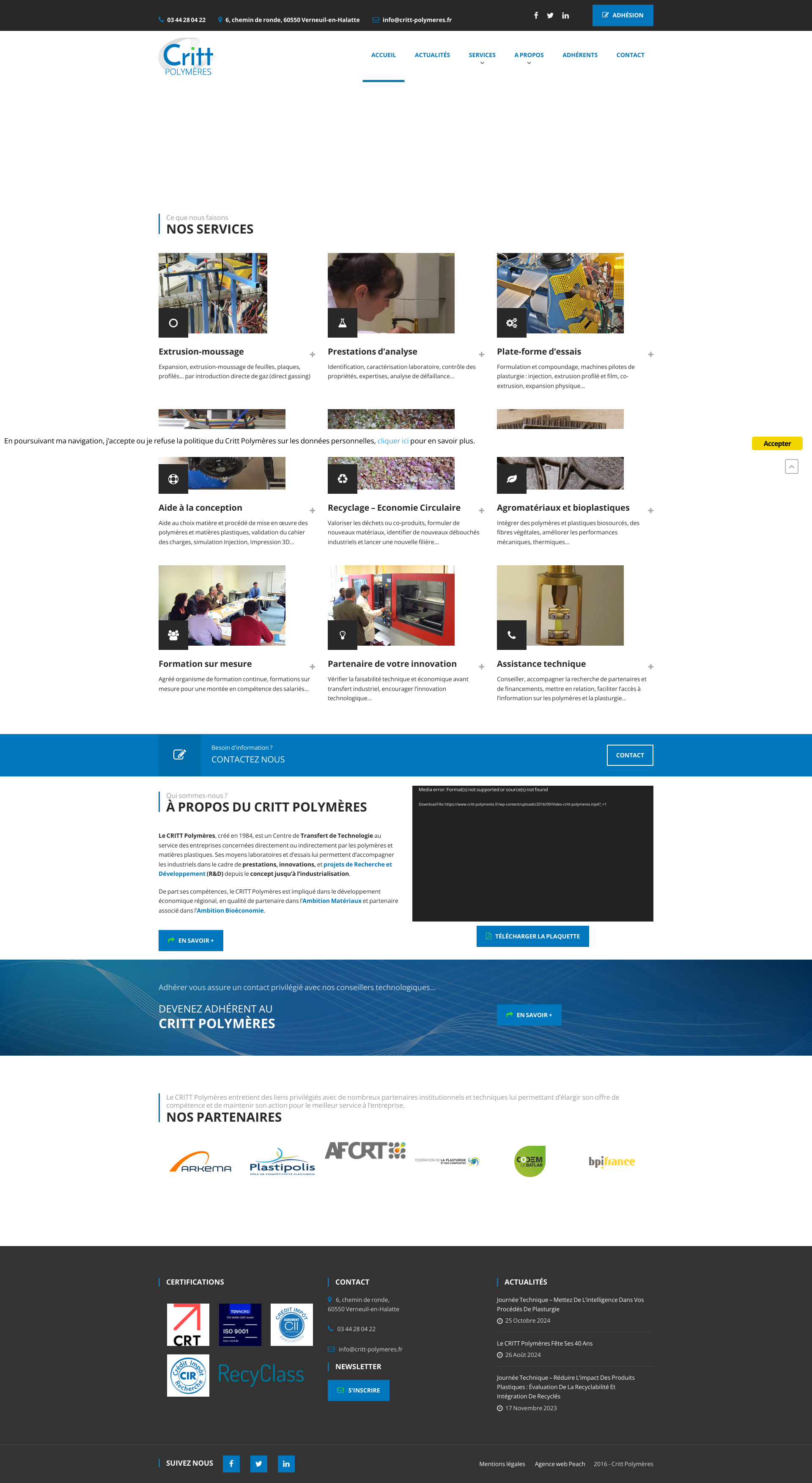 Aperçu du site