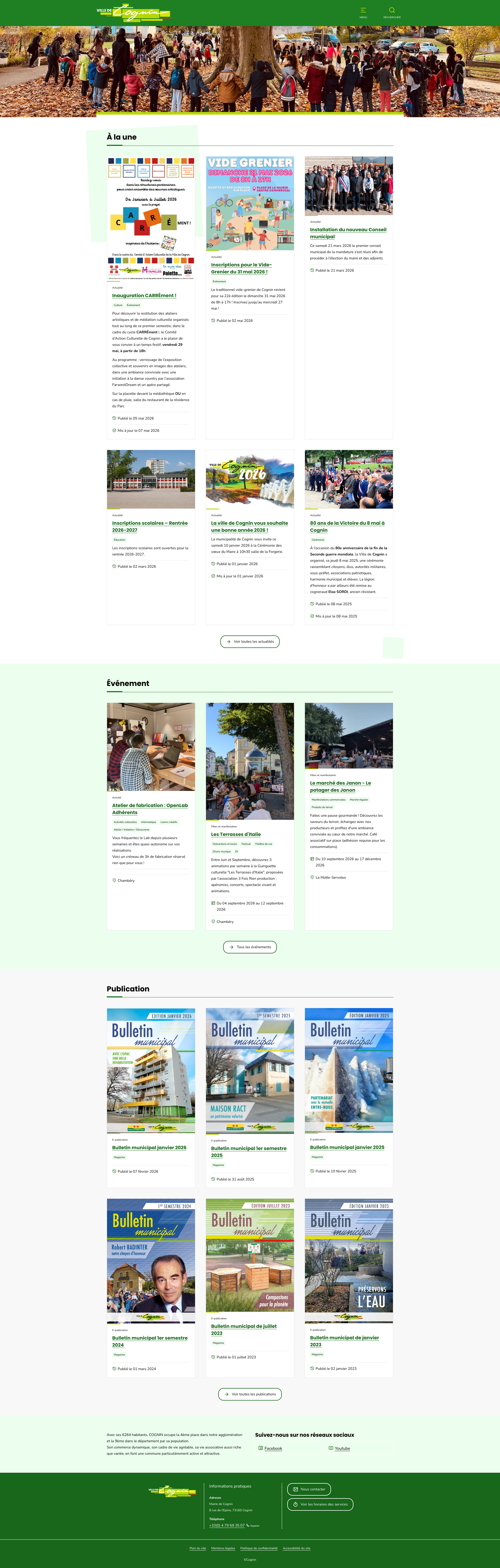 Aperçu du site