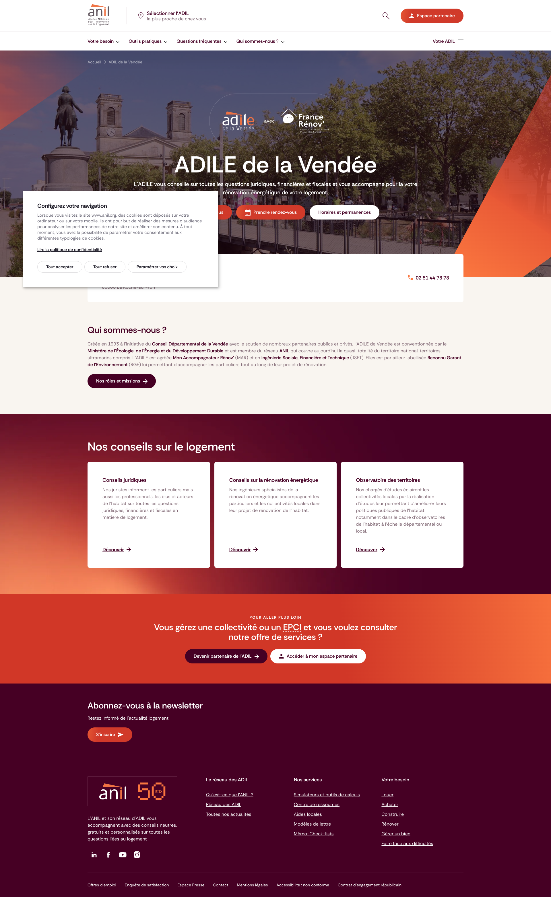 Aperçu du site