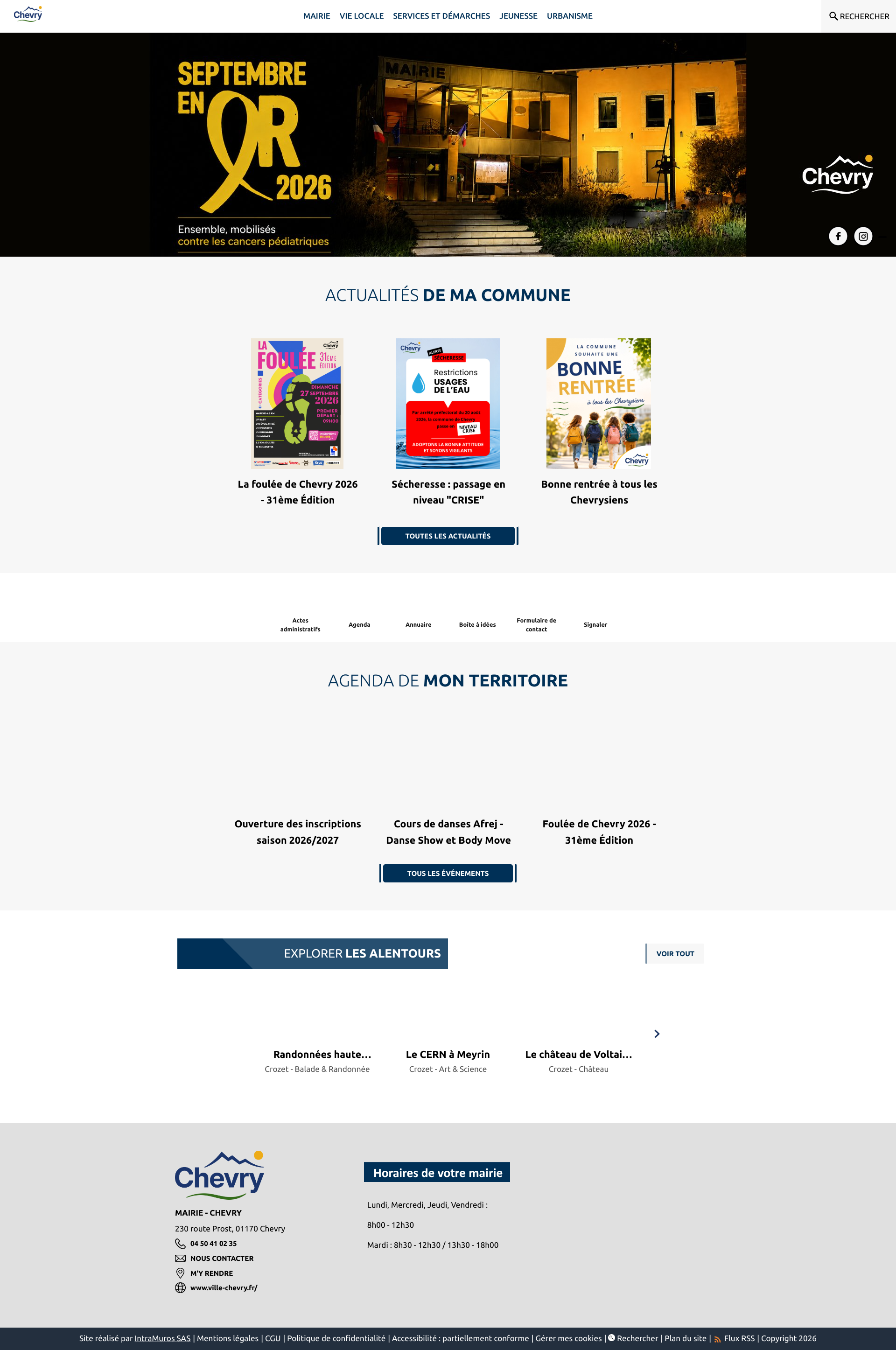 Aperçu du site