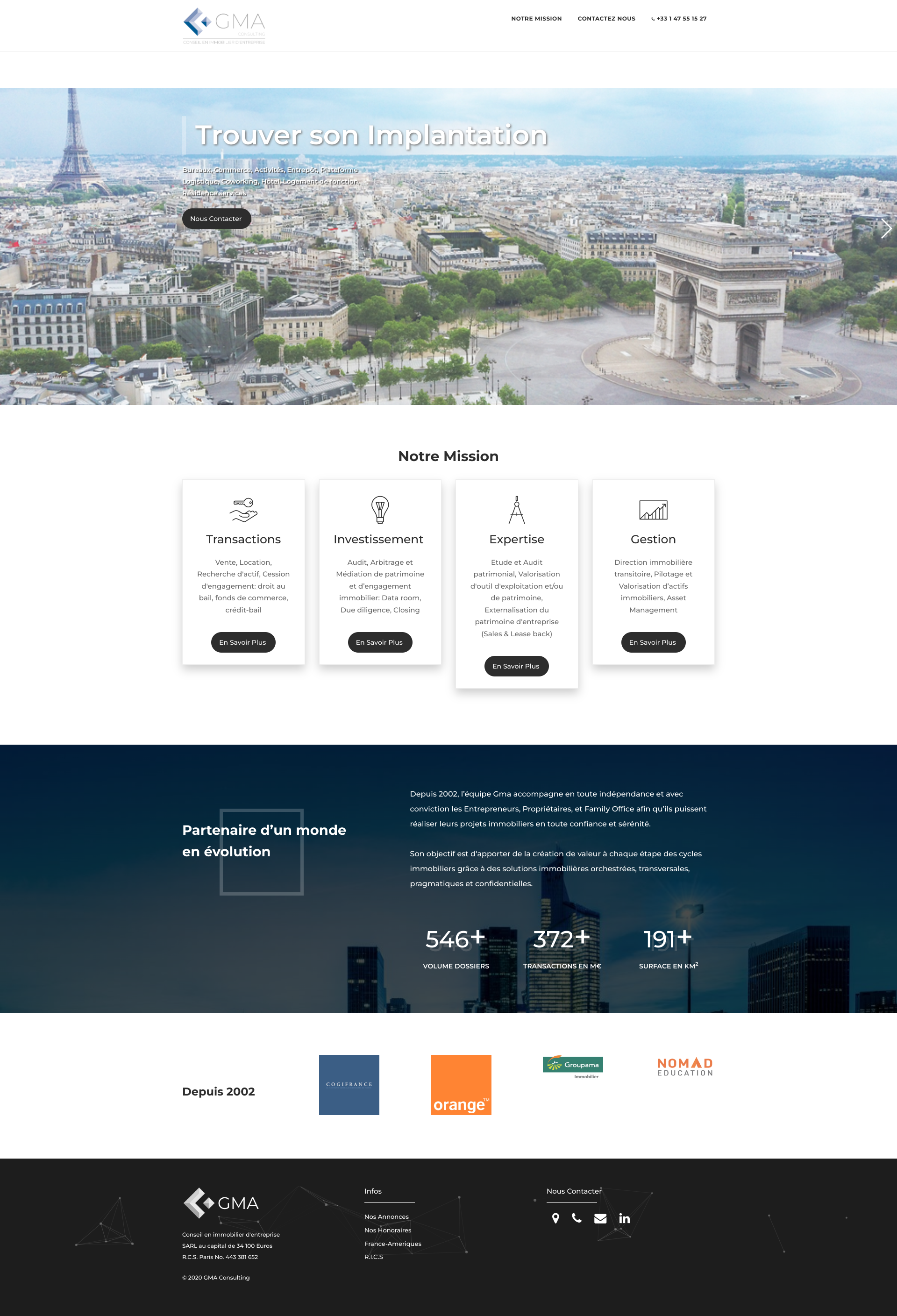 Aperçu du site