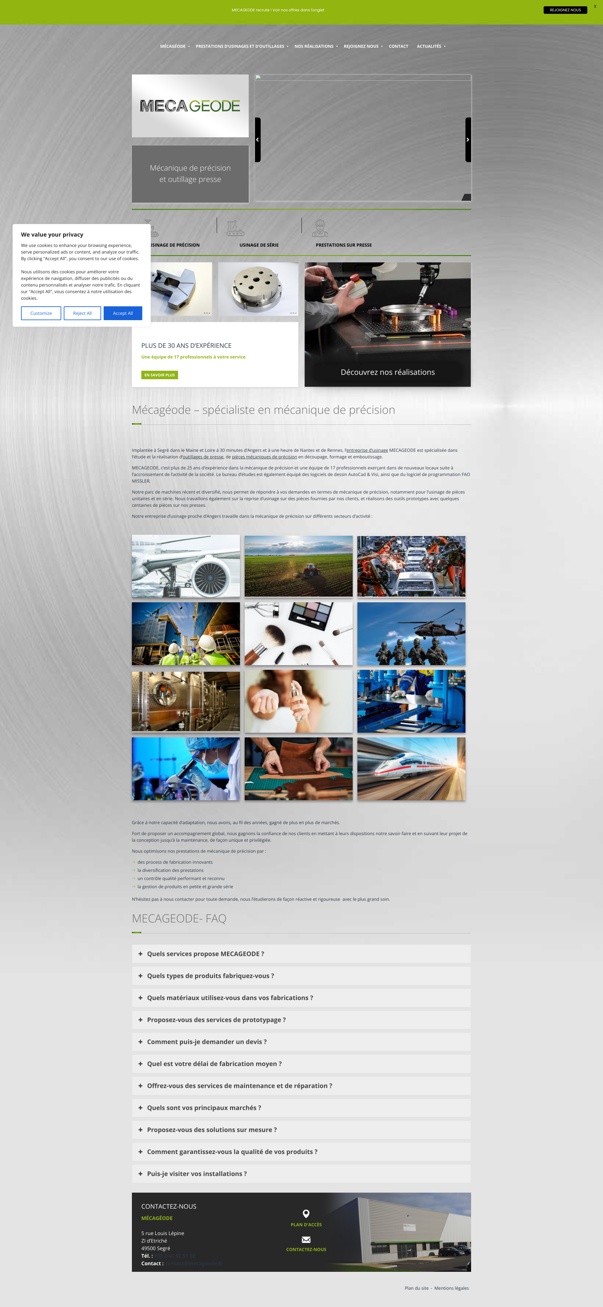Aperçu du site