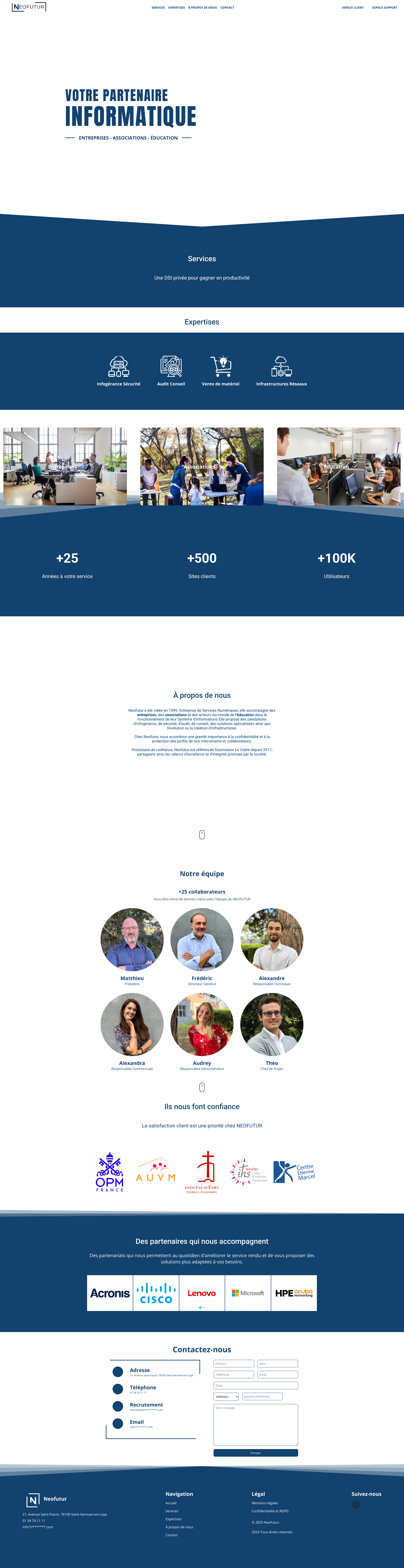 Aperçu du site