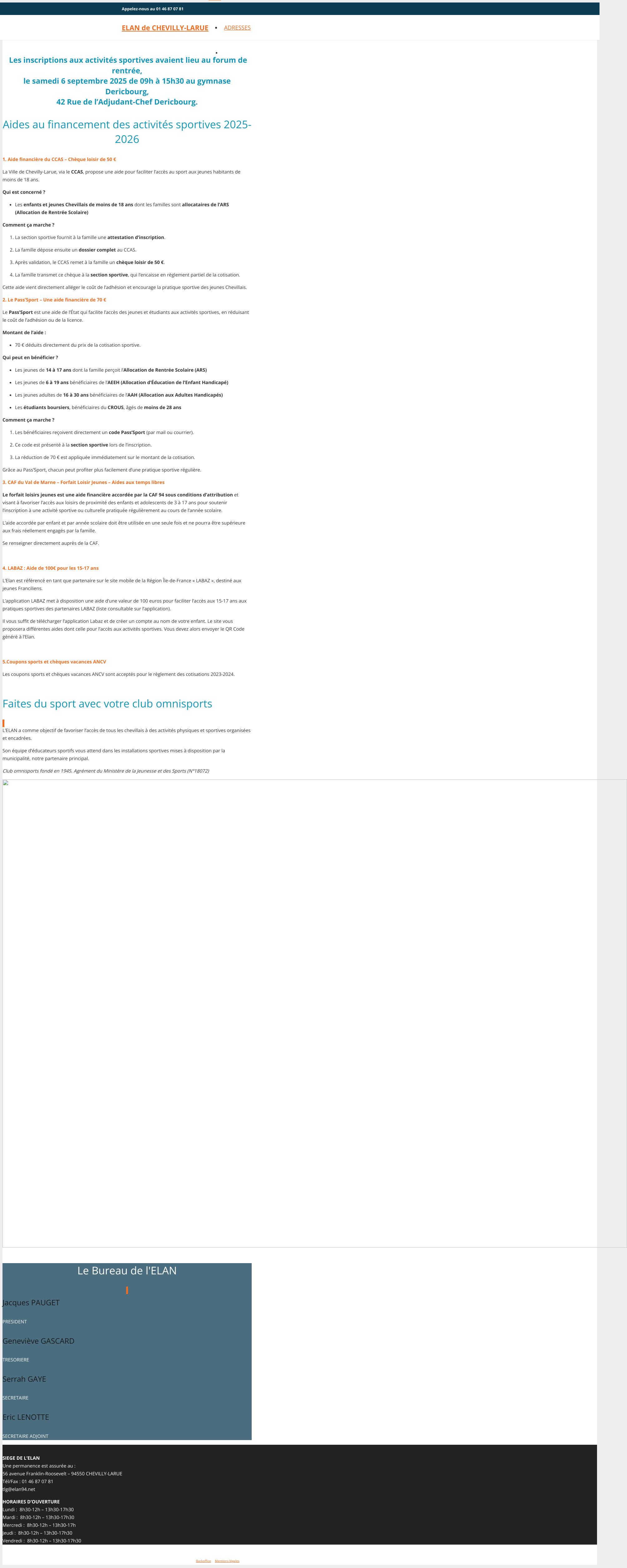 Aperçu du site