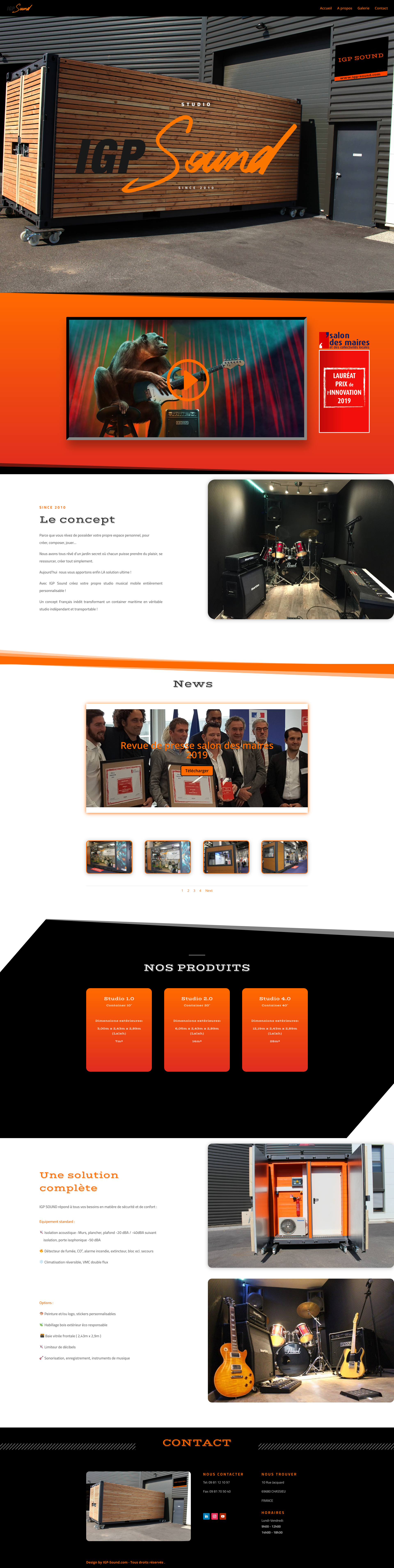 Aperçu du site