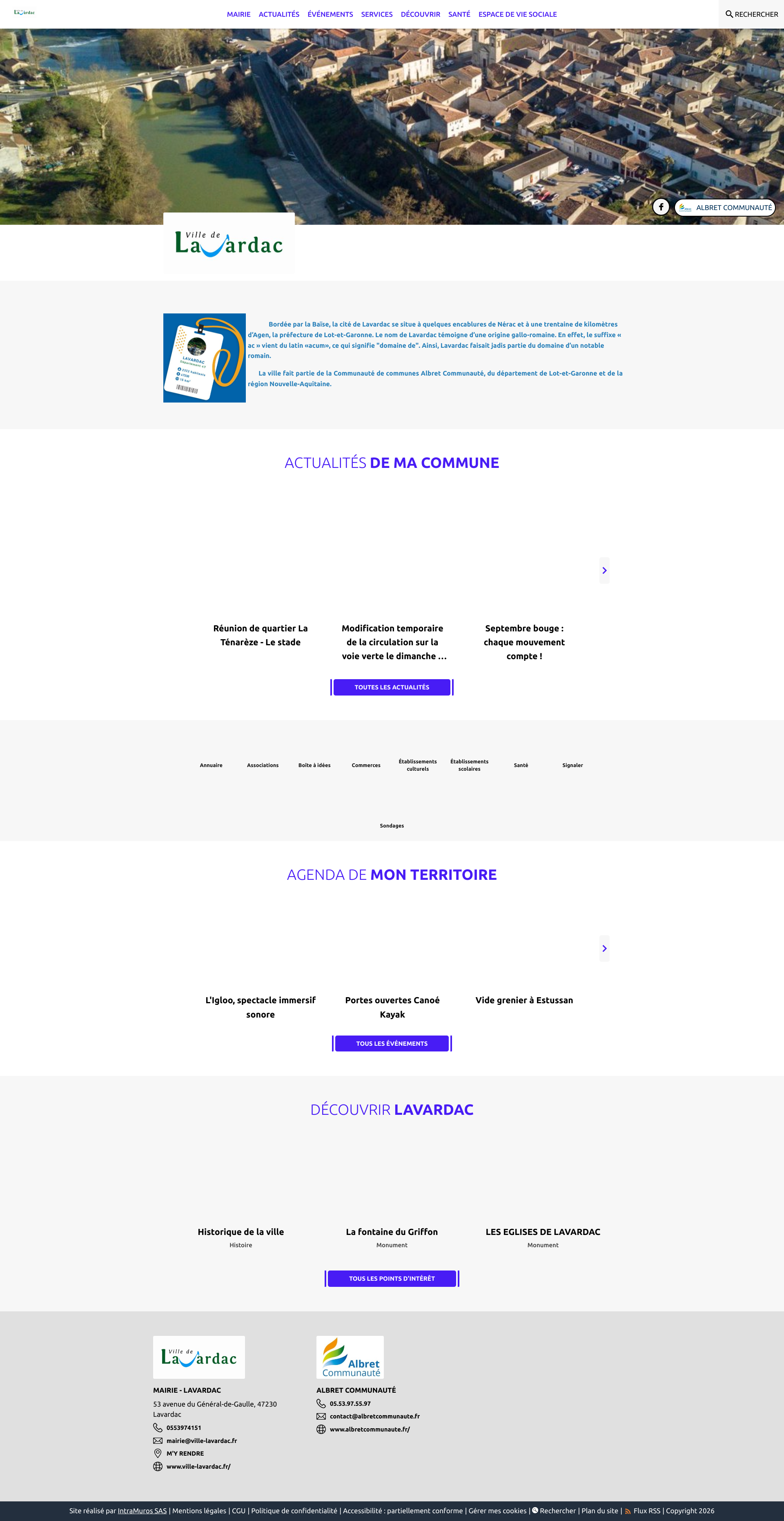 Aperçu du site