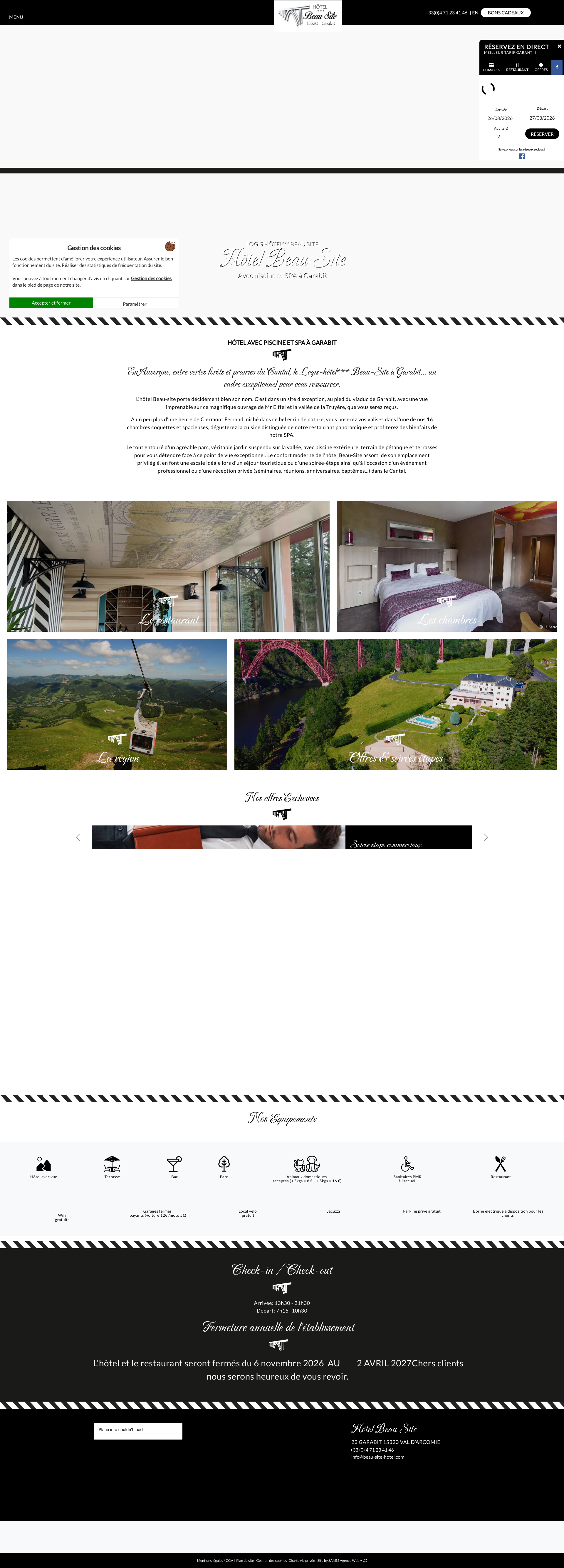 Aperçu du site