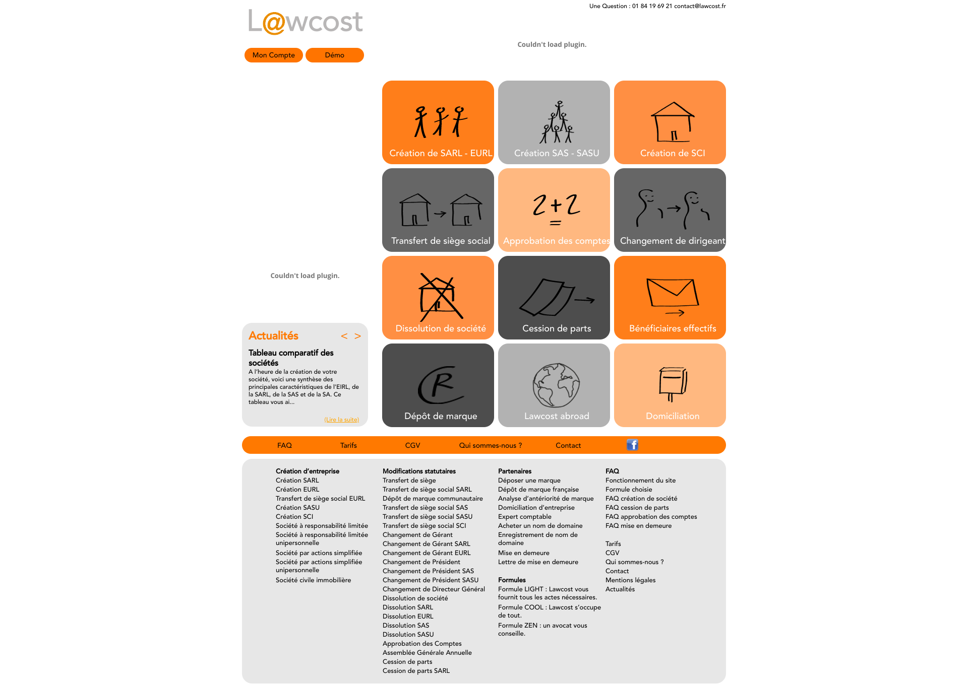 Aperçu du site