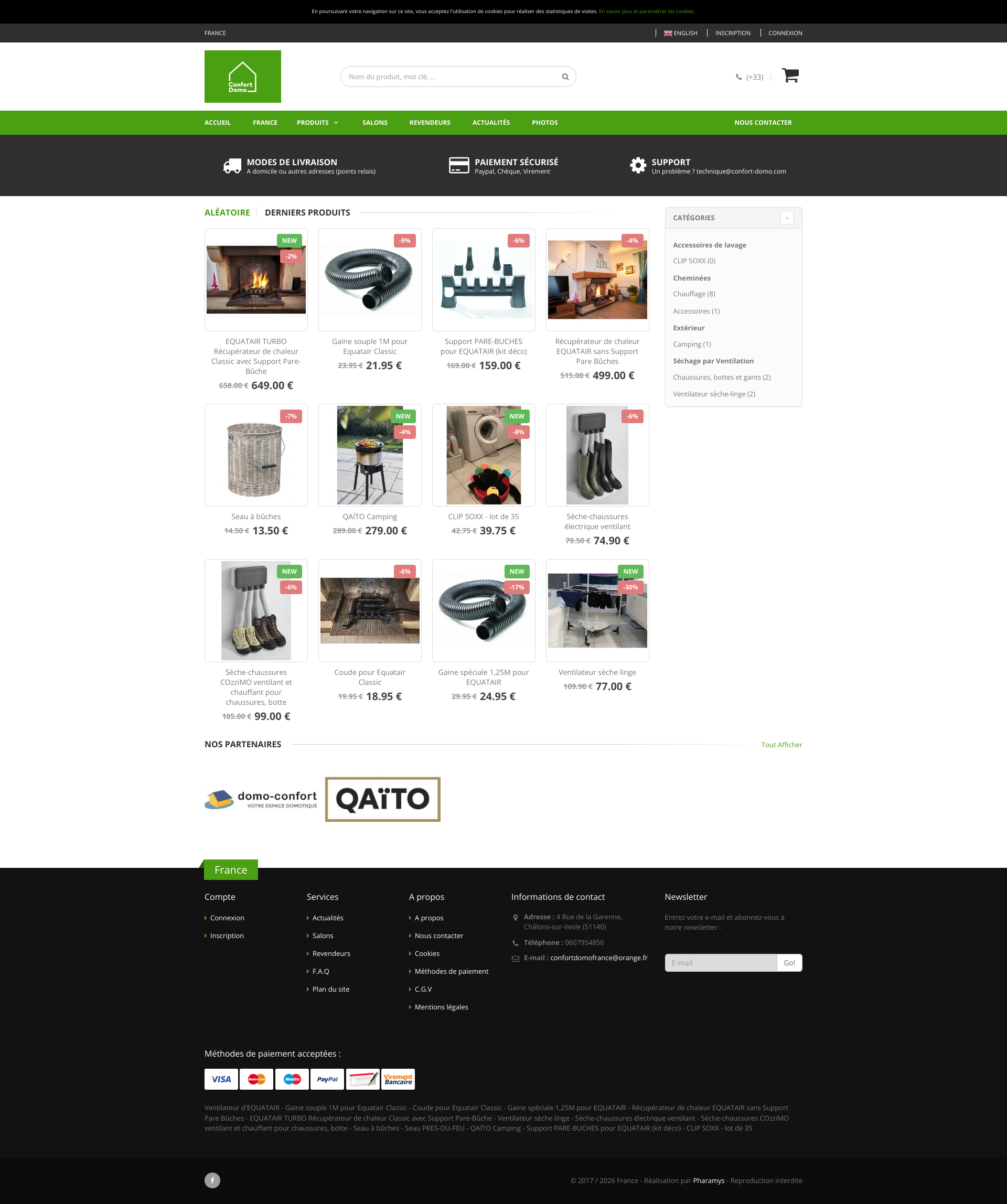 Aperçu du site