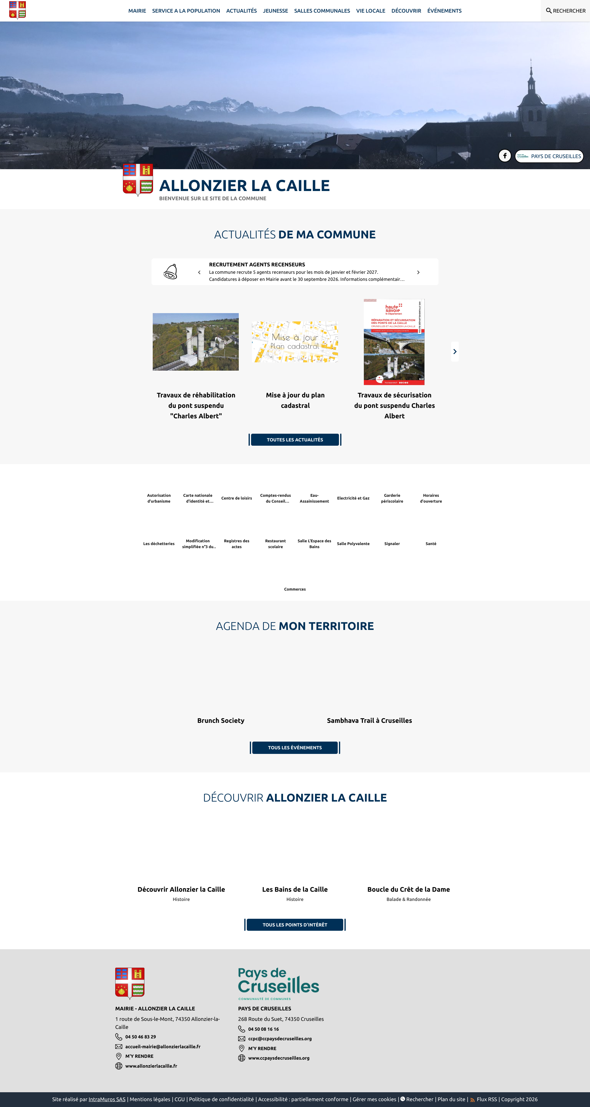 Aperçu du site