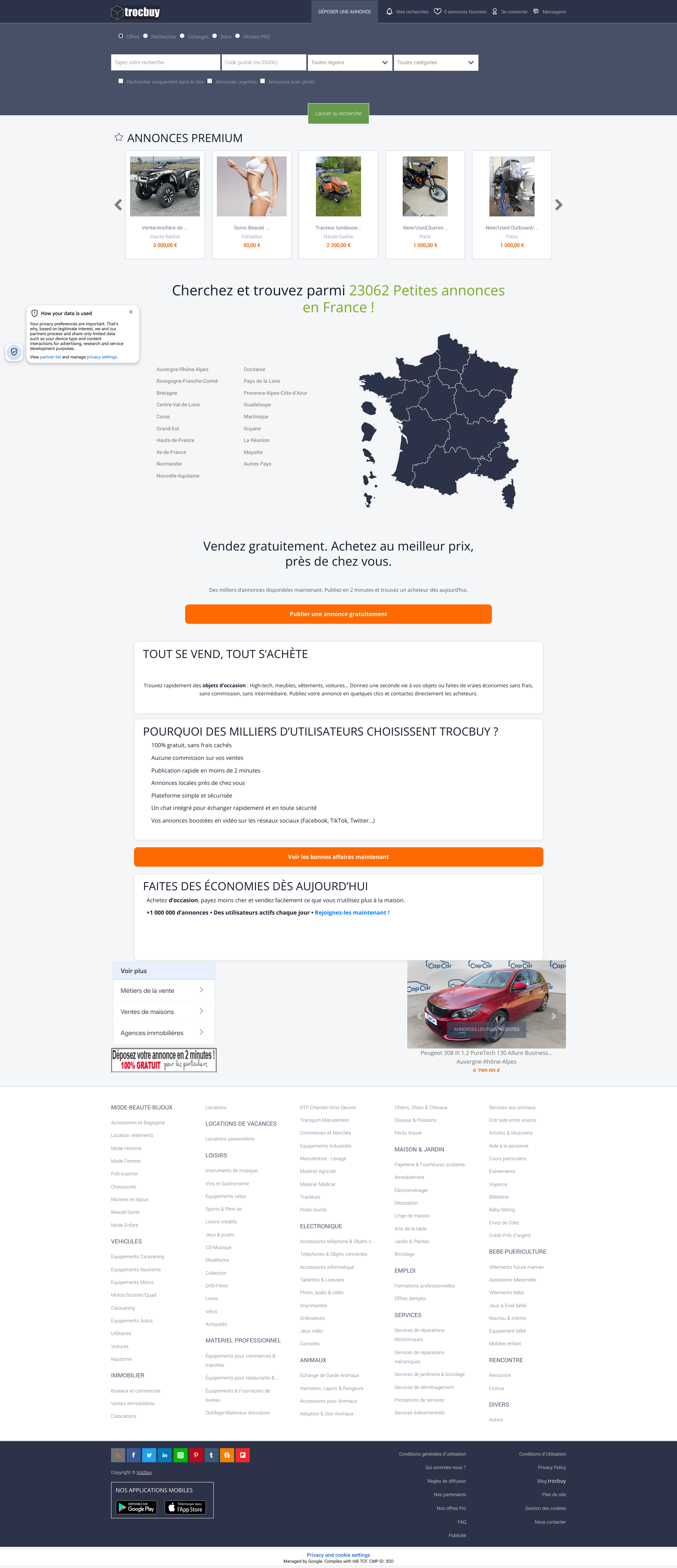 Aperçu du site