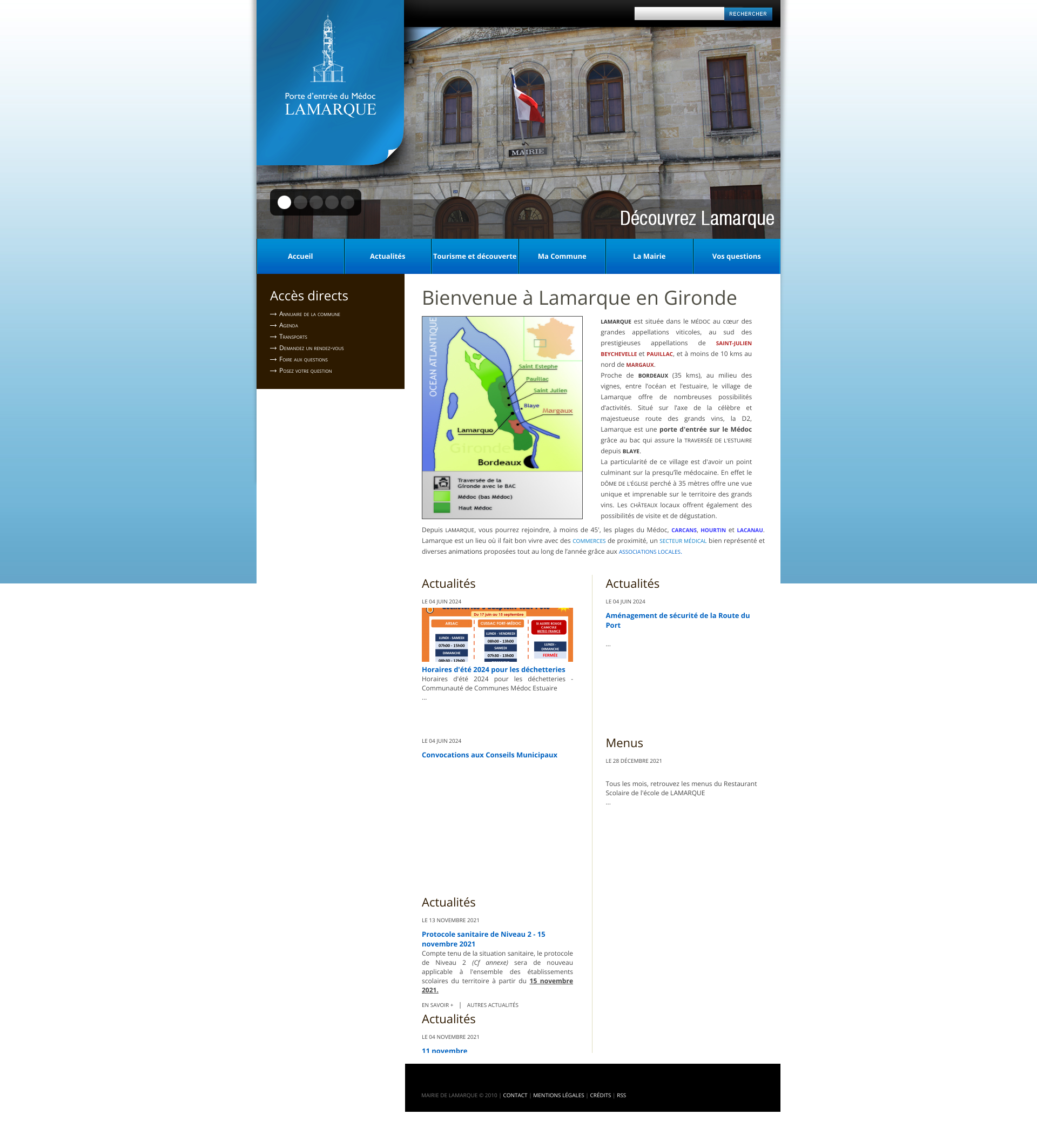 Aperçu du site