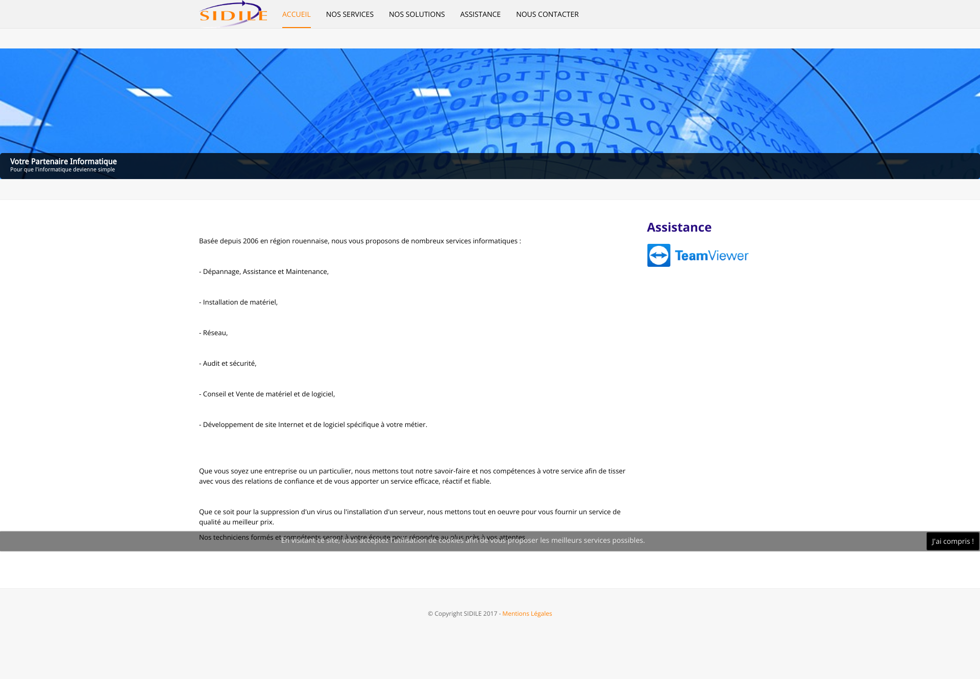 Aperçu du site