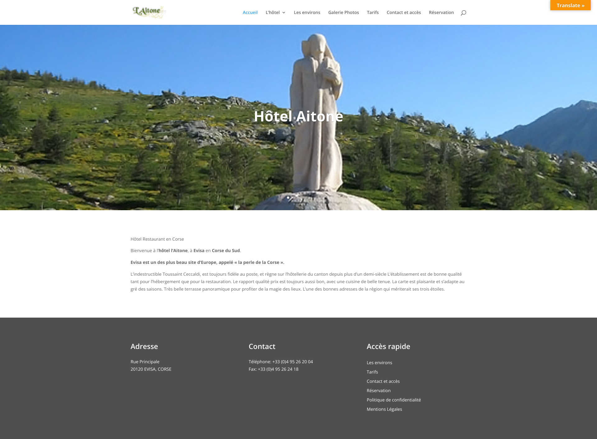 Aperçu du site