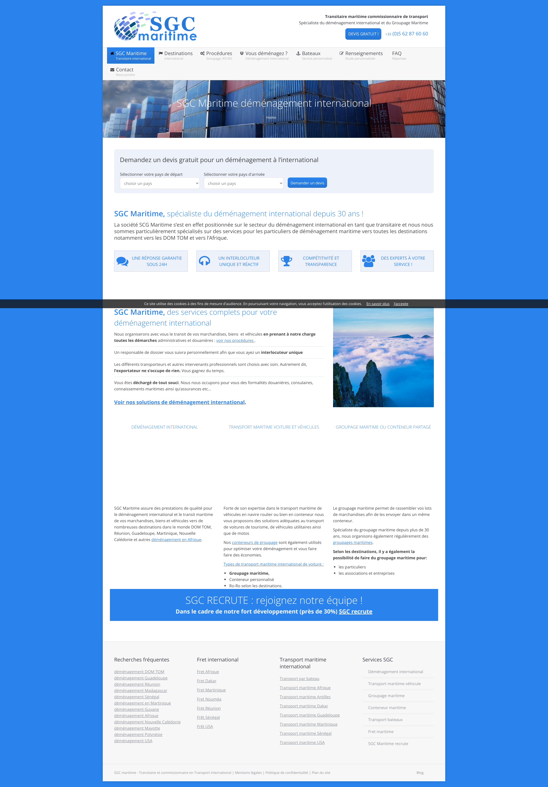 Aperçu du site