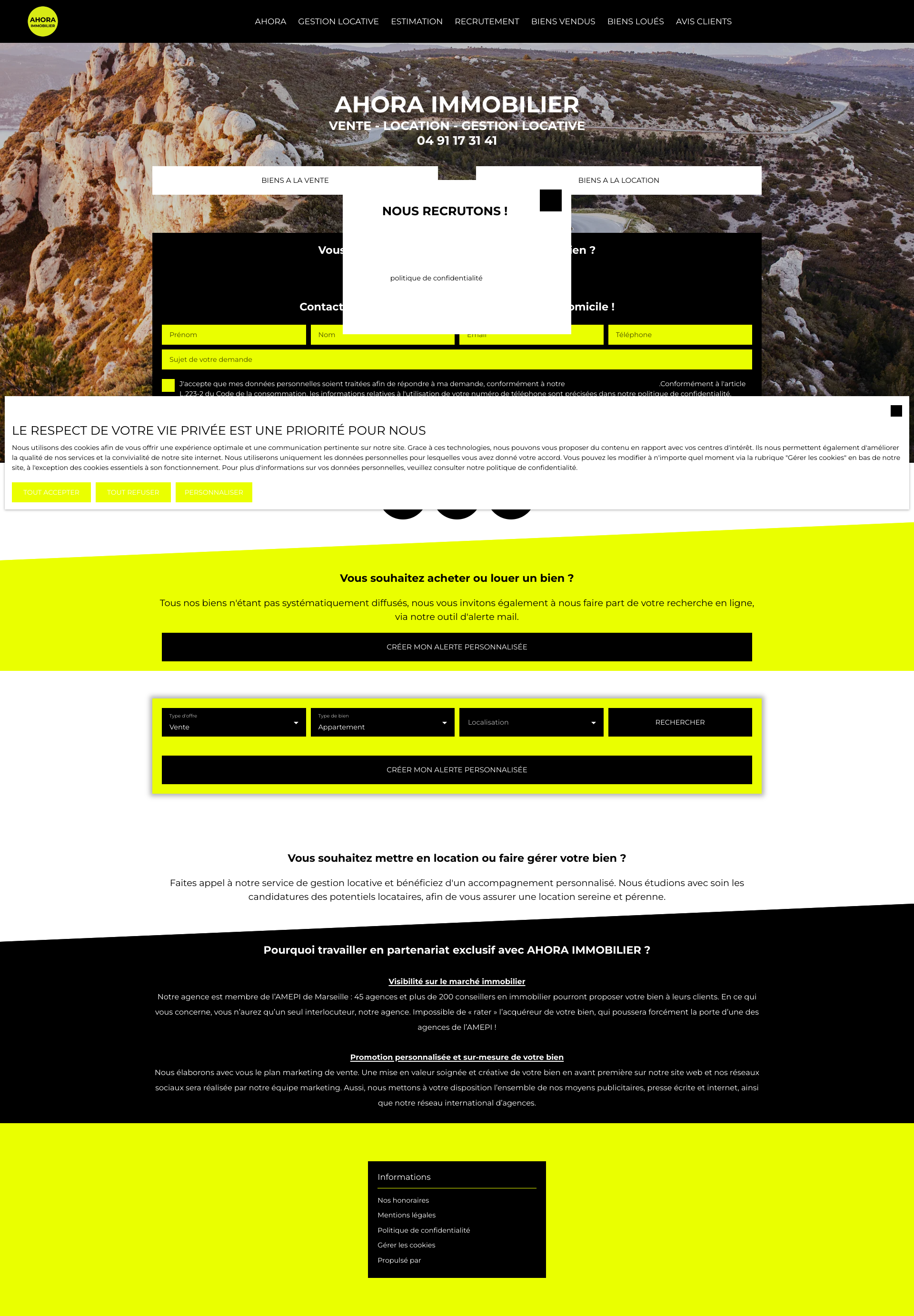Aperçu du site